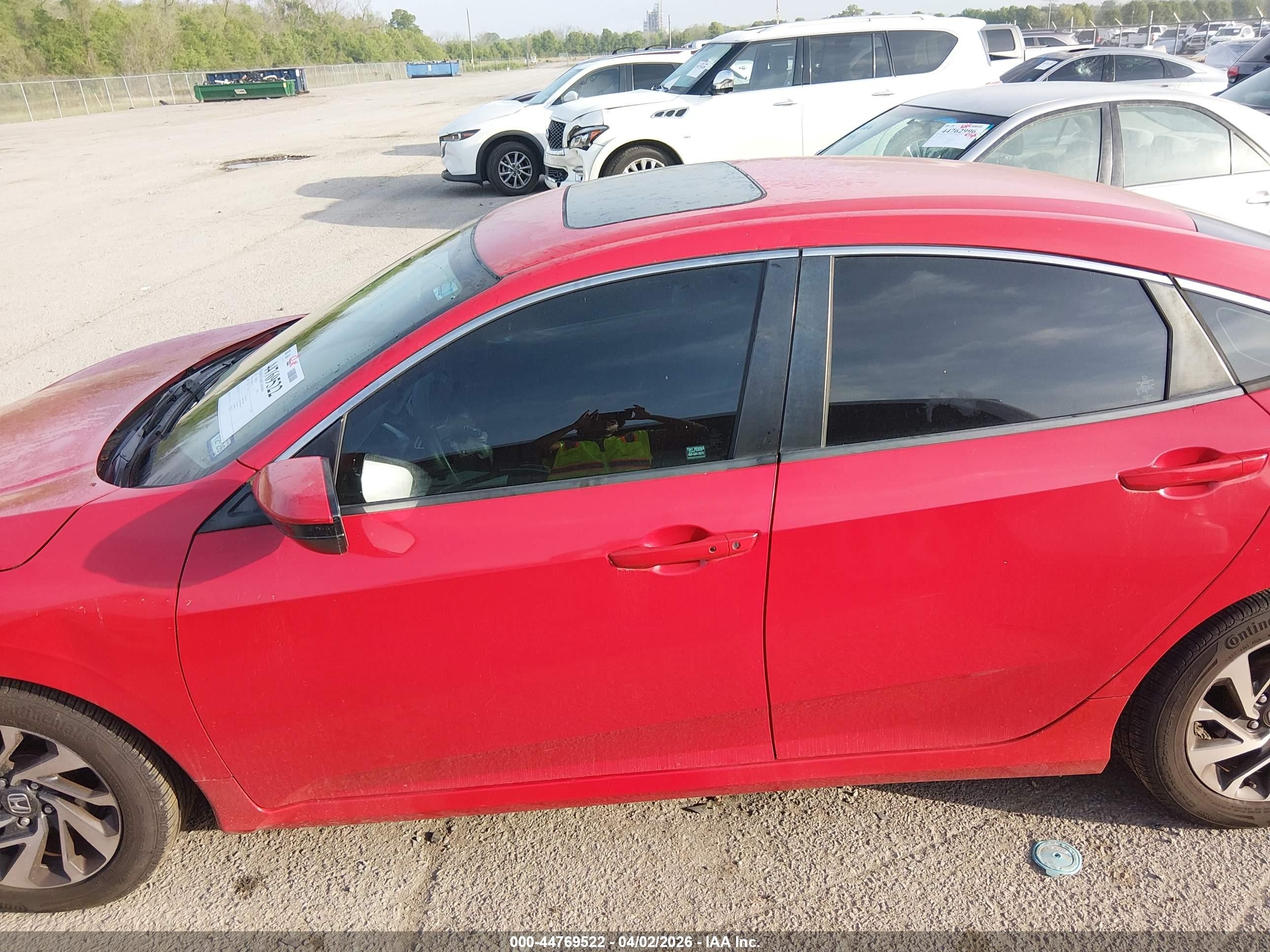 2016 Honda Civic Ex Red vin: 2HGFC2F72GH558523