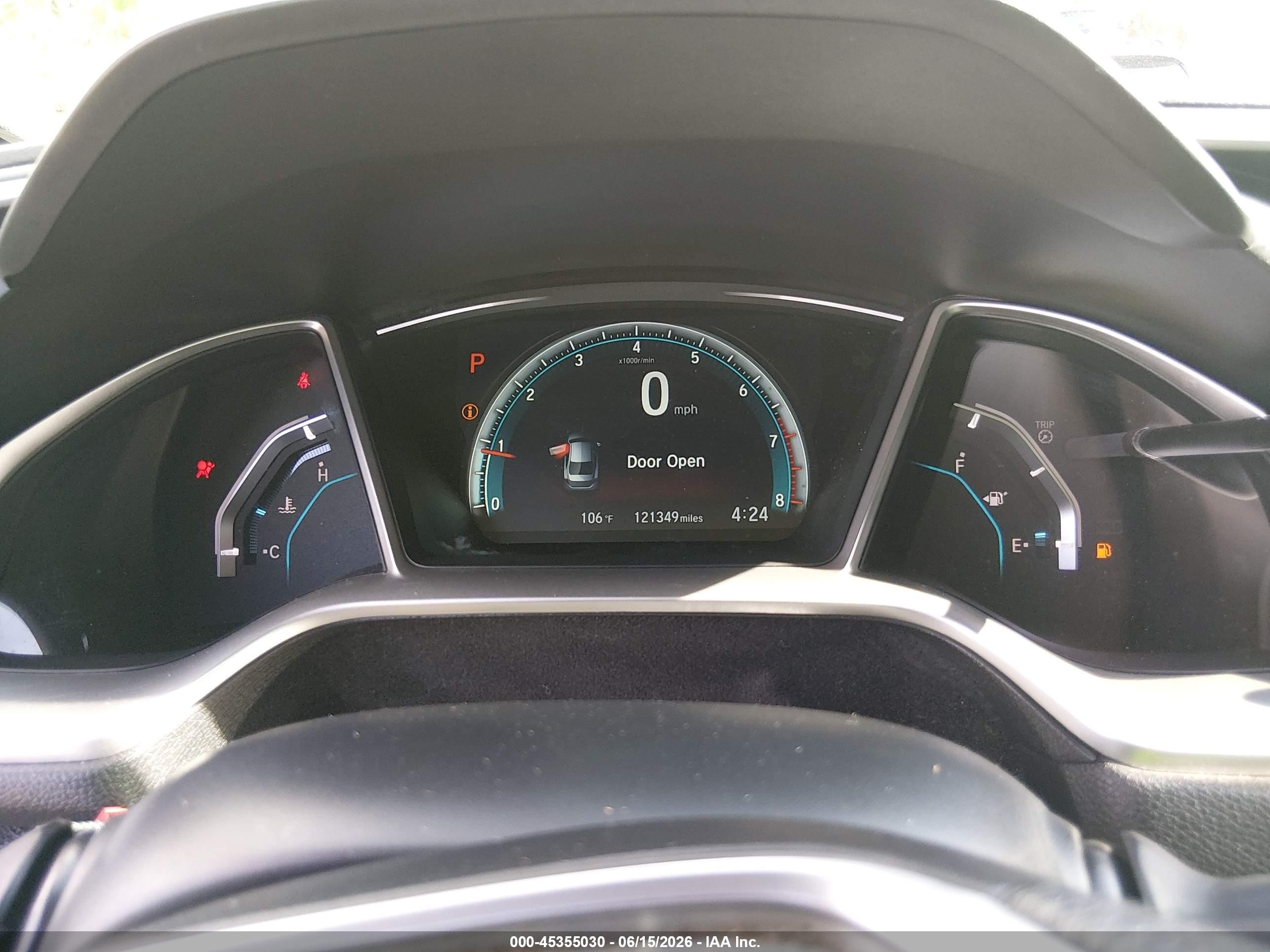2018 Honda Civic Ex Blue vin: 2HGFC2F73JH552737