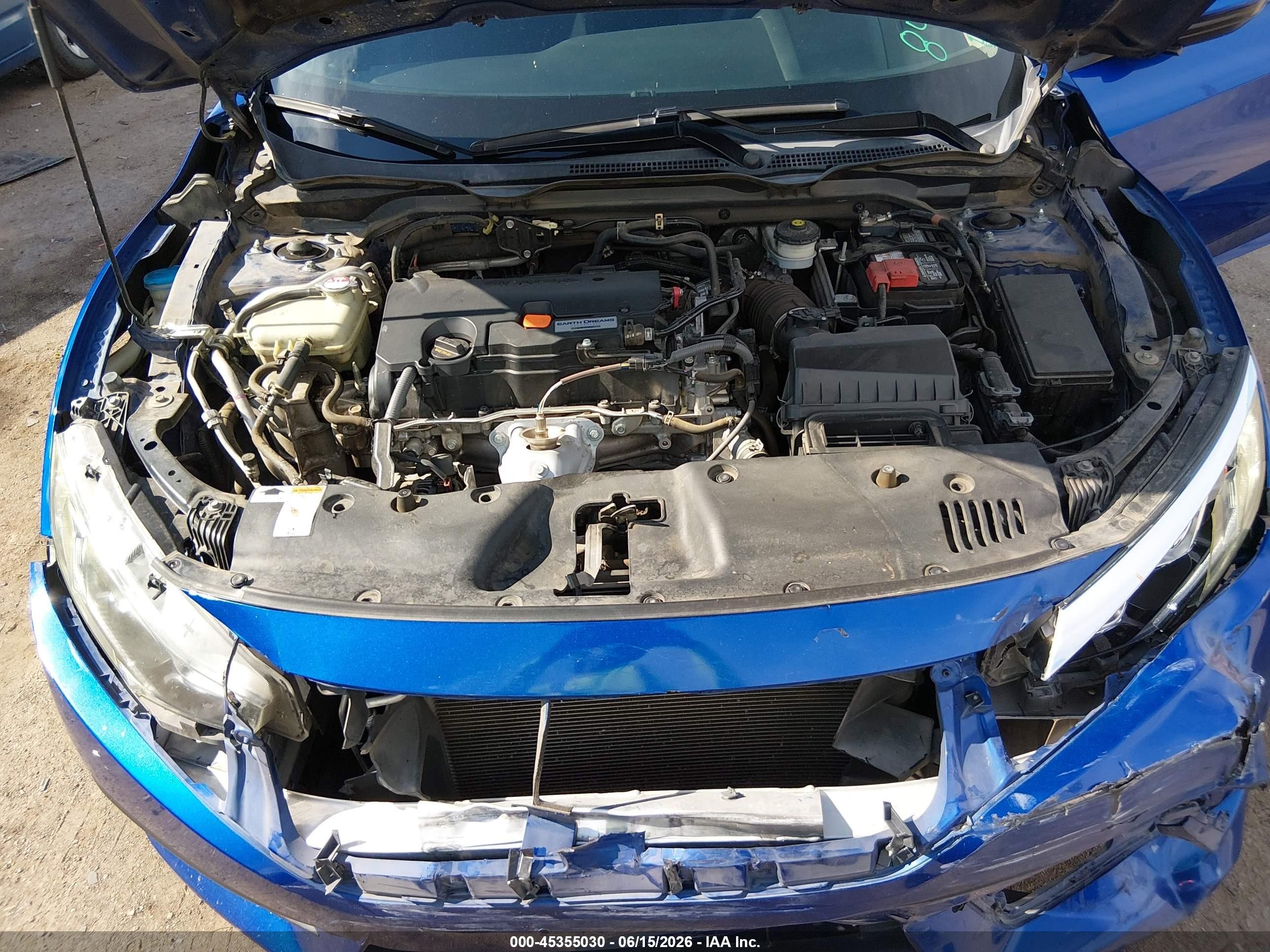 2018 Honda Civic Ex Blue vin: 2HGFC2F73JH552737