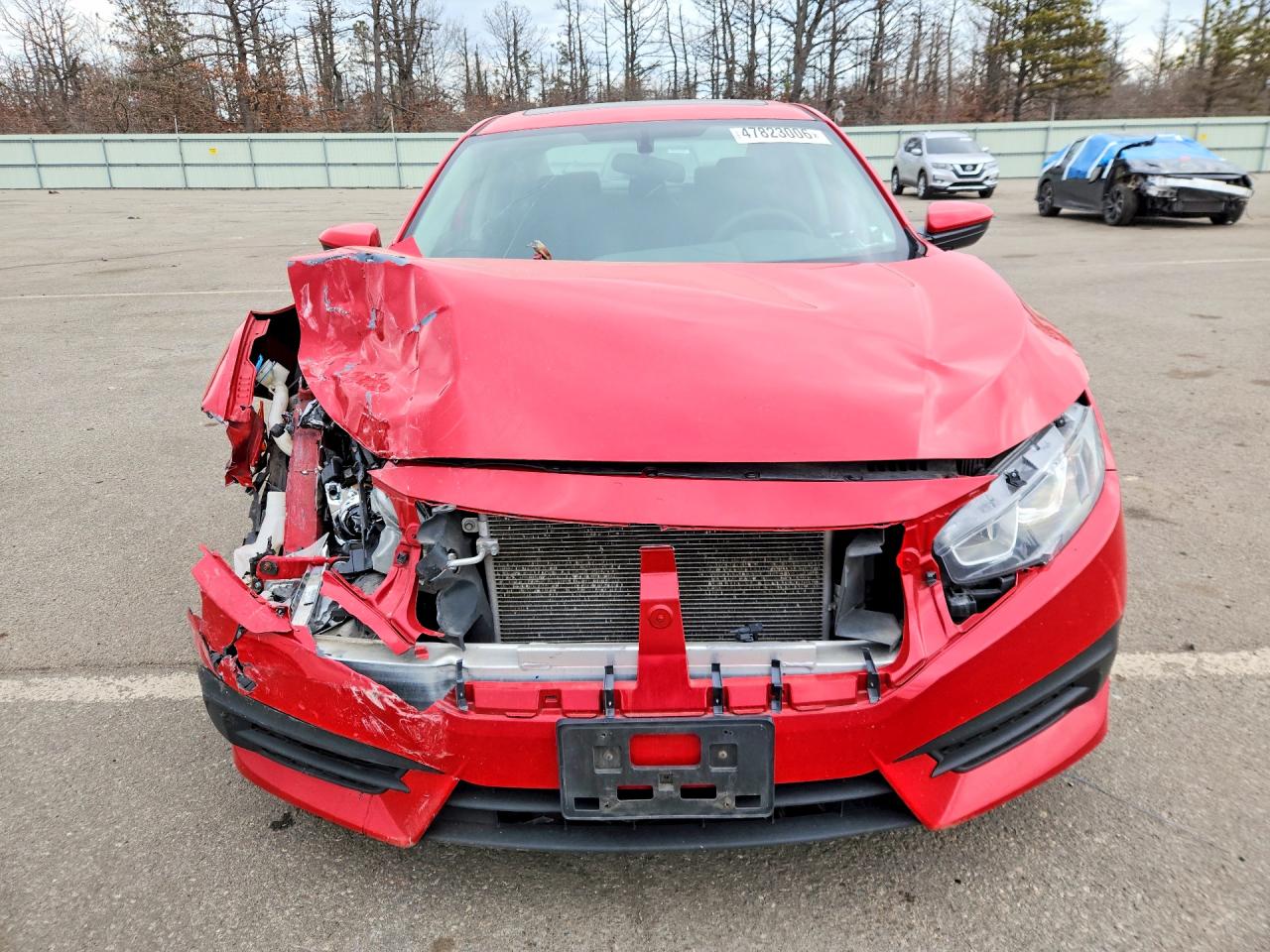 2018 Honda Civic Ex Red vin: 2HGFC2F73JH554486