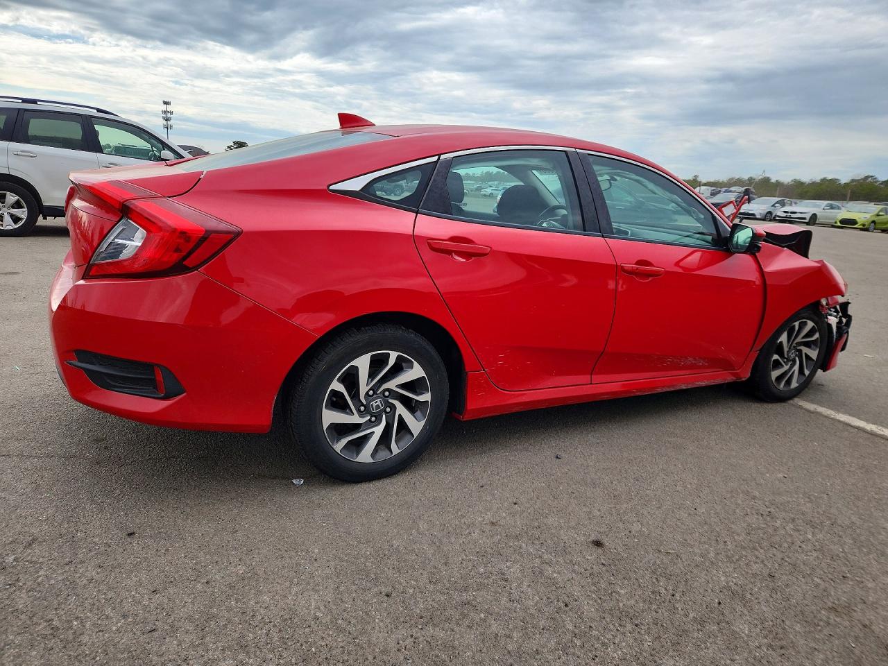 2018 Honda Civic Ex Red vin: 2HGFC2F73JH554486