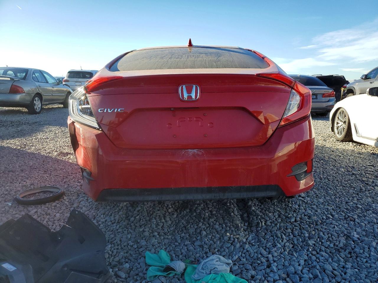 2018 Honda Civic Ex Red vin: 2HGFC2F74JH535090