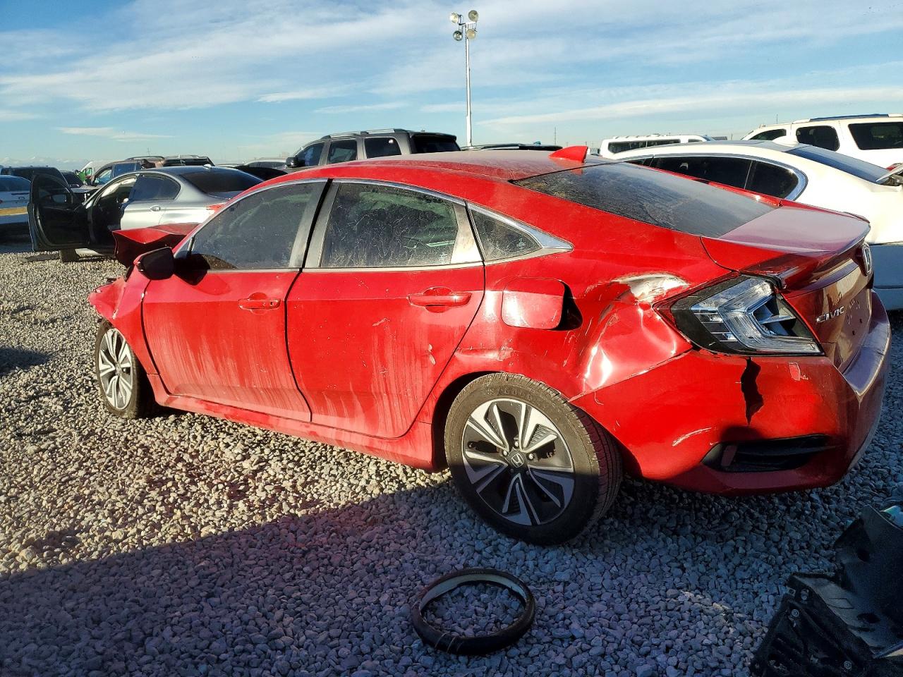 2018 Honda Civic Ex Red vin: 2HGFC2F74JH535090