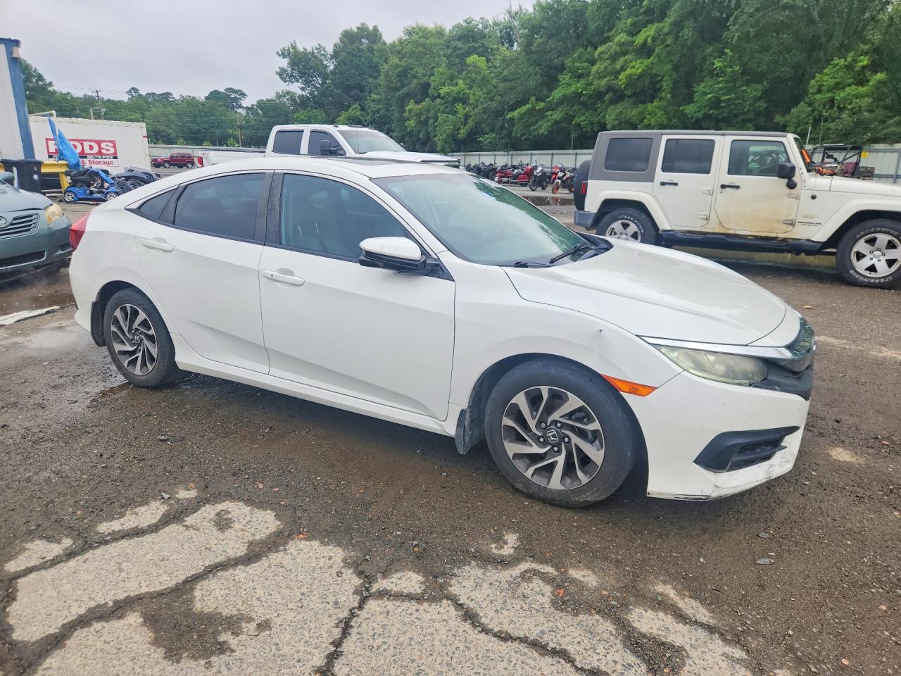 2016 Honda Civic Ex White vin: 2HGFC2F75GH517433