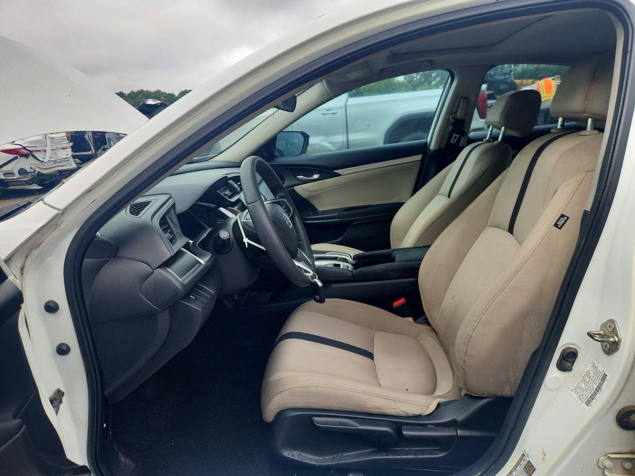 2016 Honda Civic Ex White vin: 2HGFC2F75GH517433