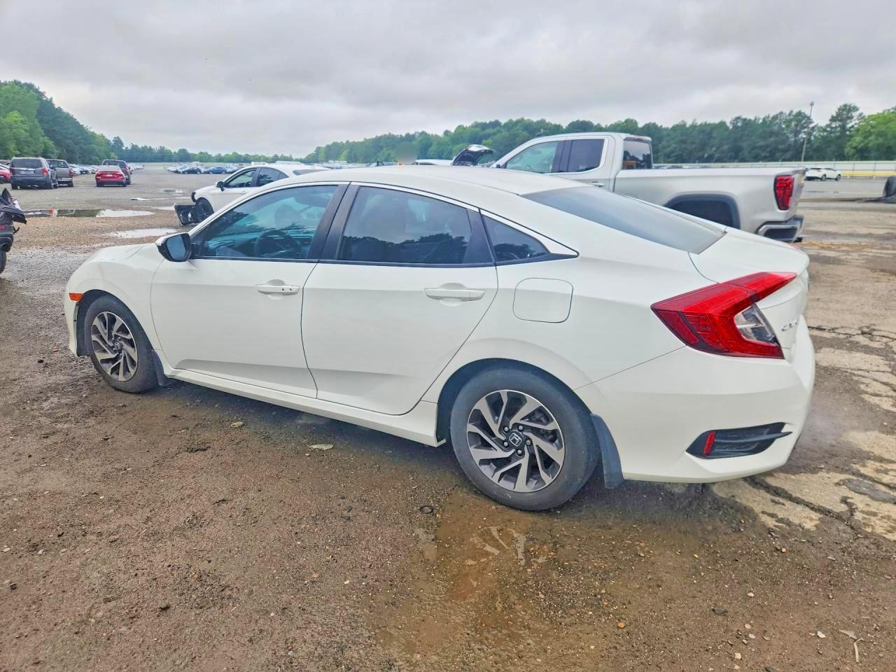 2016 Honda Civic Ex White vin: 2HGFC2F75GH517433
