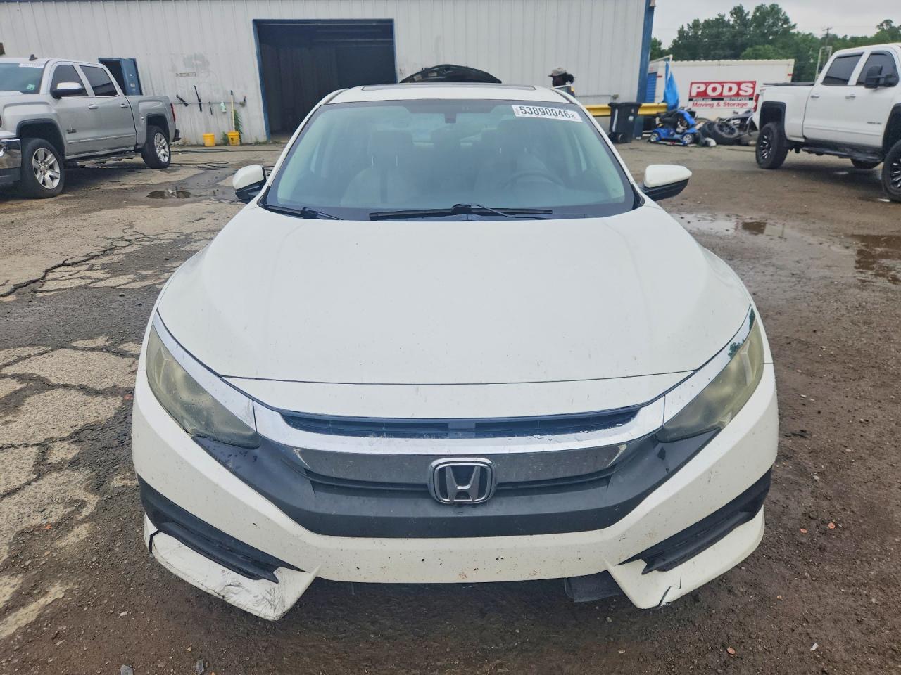 2016 Honda Civic Ex White vin: 2HGFC2F75GH517433