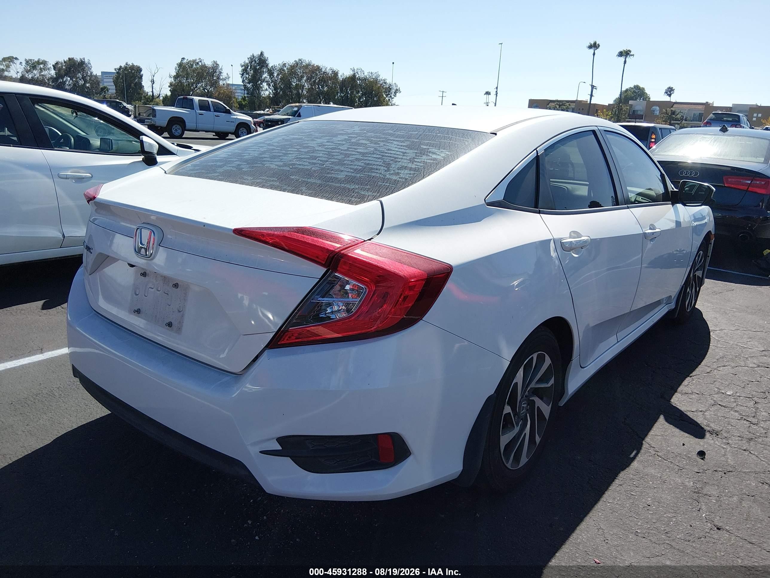 2016 Honda Civic Ex Белый vin: 2HGFC2F75GH577552