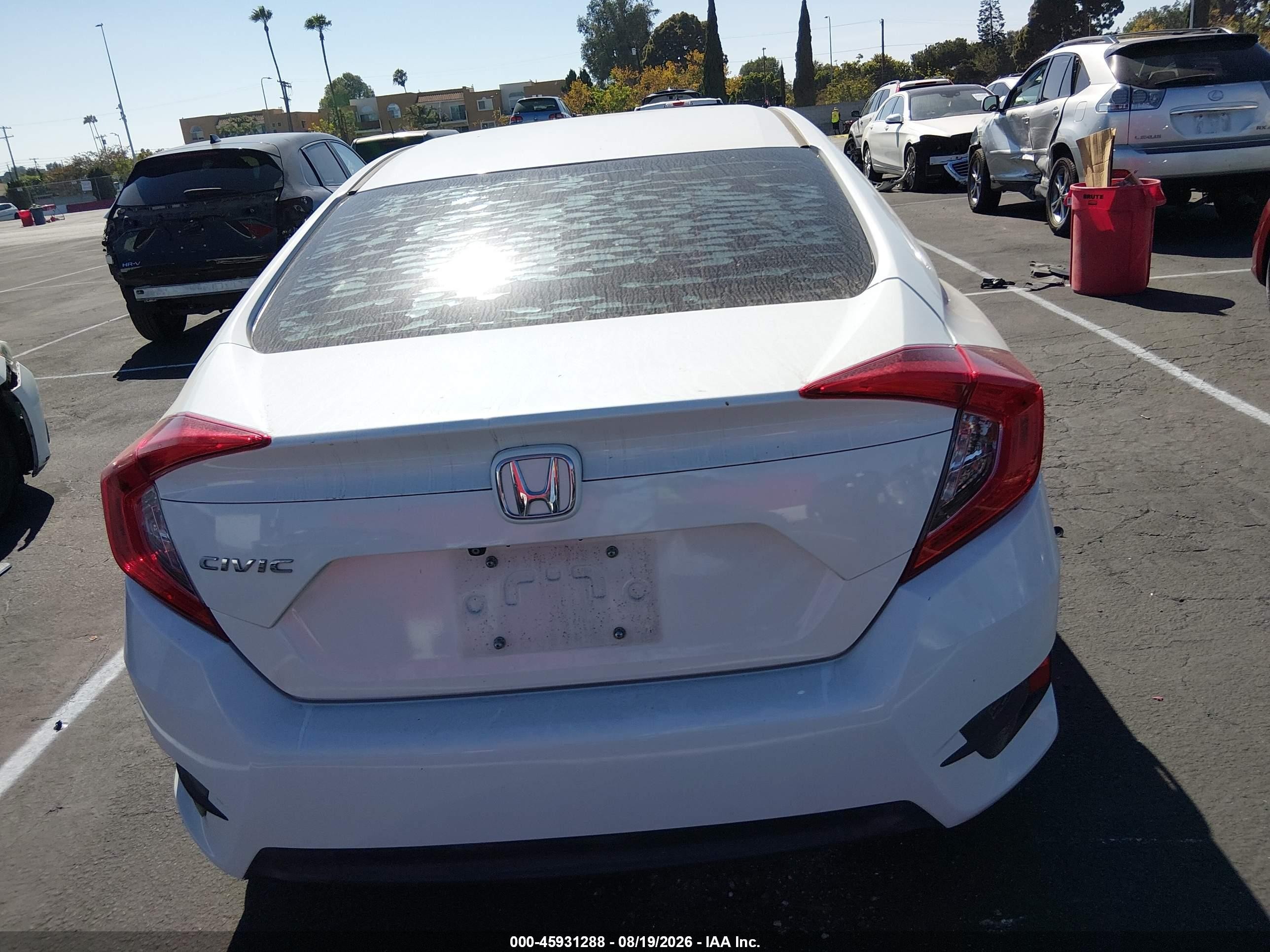 2016 Honda Civic Ex Белый vin: 2HGFC2F75GH577552
