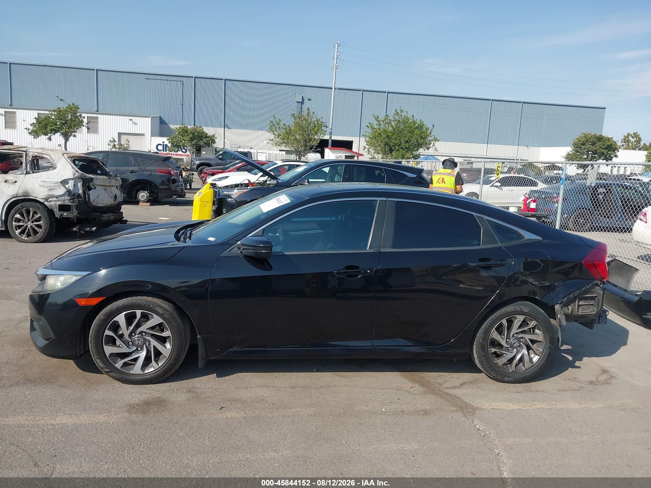 2016 Honda Civic Ex Black vin: 2HGFC2F76GH527355