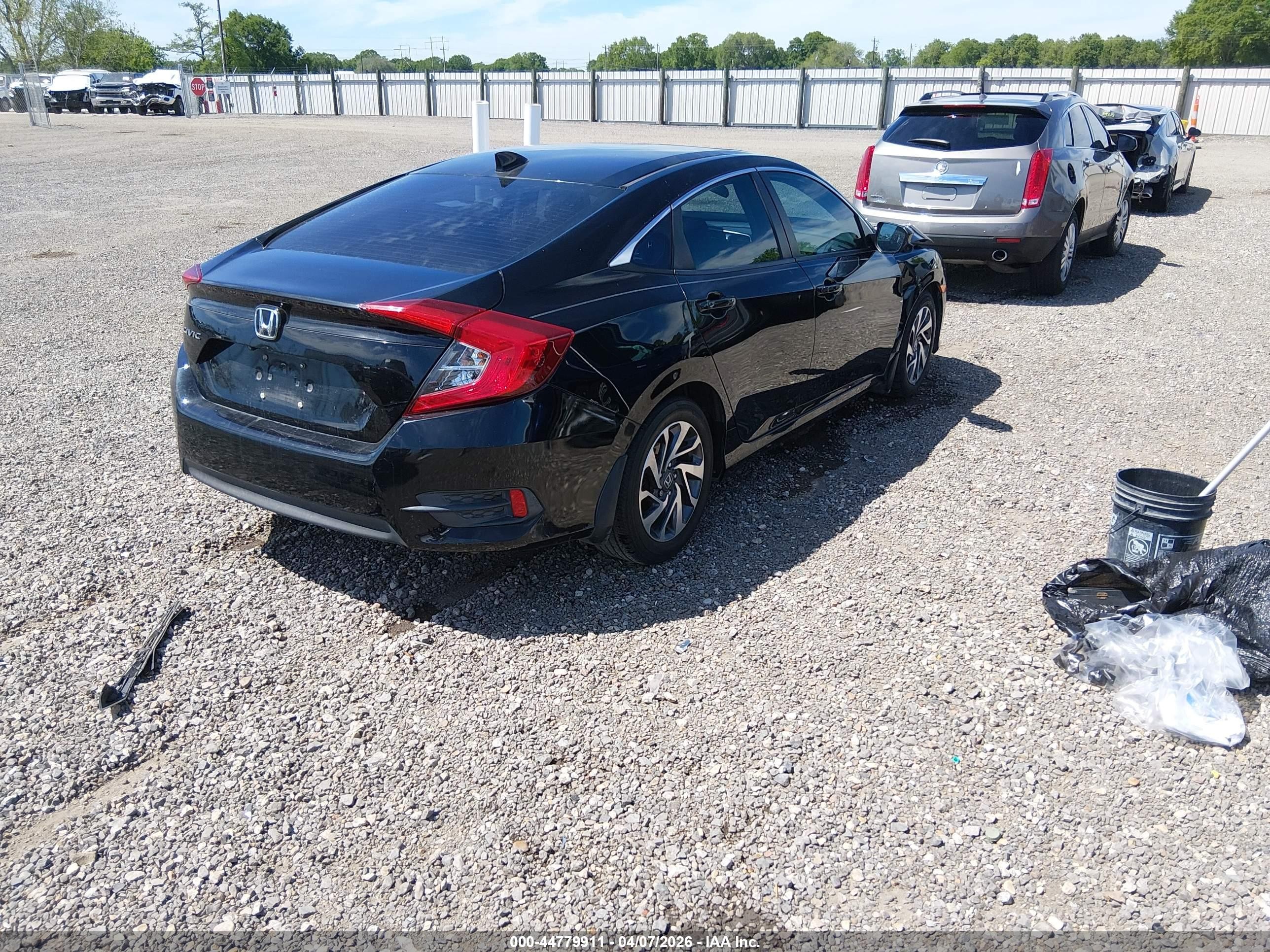 2018 Honda Civic Ex Black vin: 2HGFC2F76JH548178