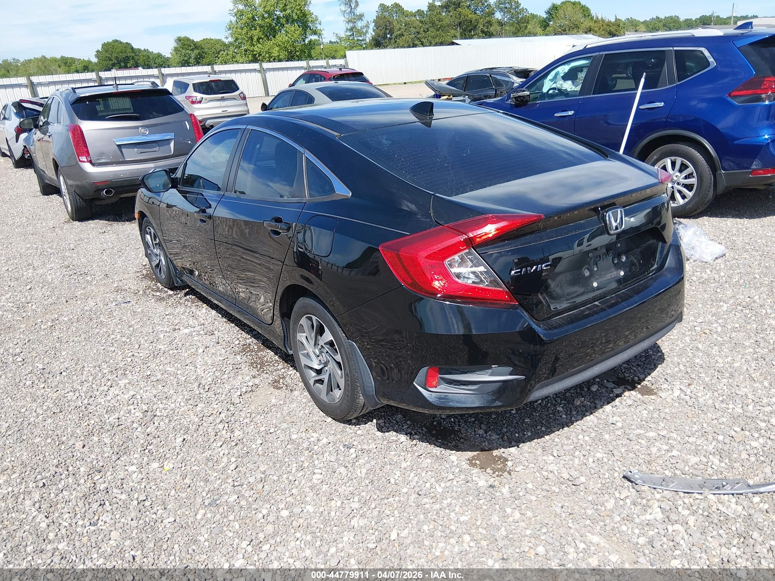 2018 Honda Civic Ex Black vin: 2HGFC2F76JH548178