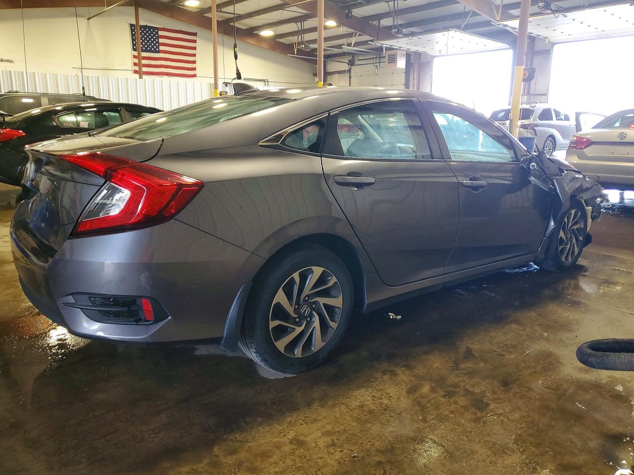 2017 Honda Civic Ex Gray vin: 2HGFC2F78HH512583