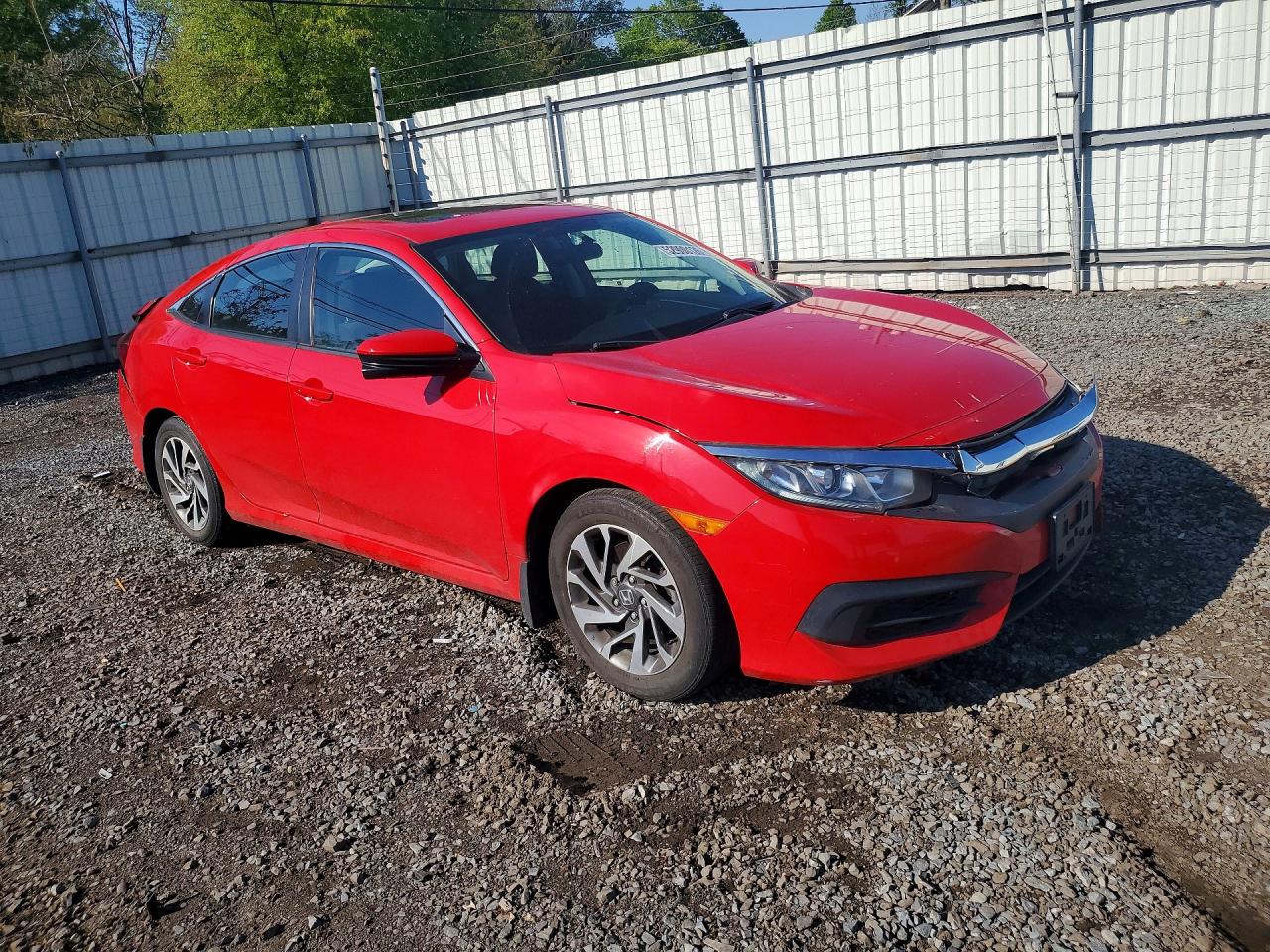 2017 Honda Civic Ex Red vin: 2HGFC2F78HH567910