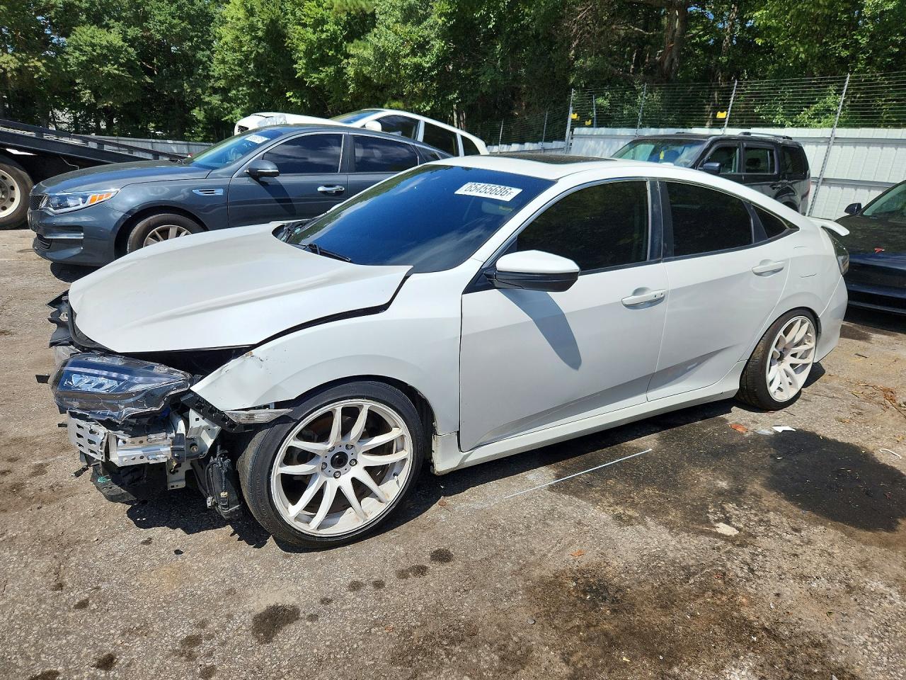 2018 Honda Civic Ex White vin: 2HGFC2F78JH571378