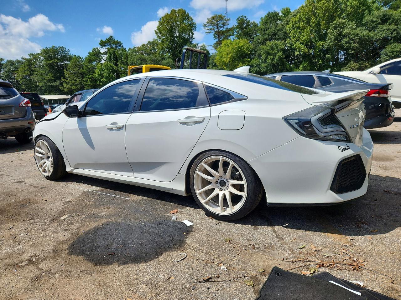 2018 Honda Civic Ex White vin: 2HGFC2F78JH571378