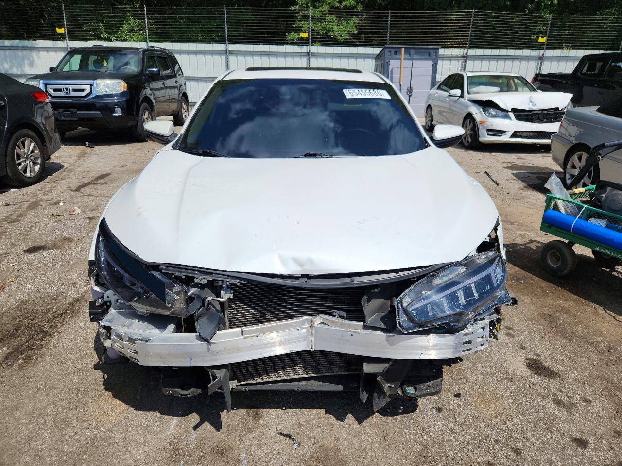 2018 Honda Civic Ex White vin: 2HGFC2F78JH571378