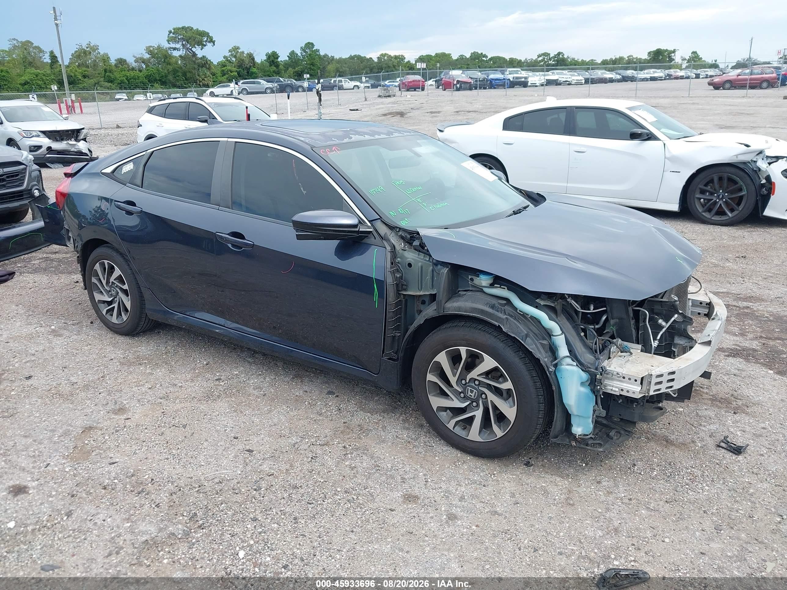 2017 Honda Civic Ex Navy vin: 2HGFC2F7XHH505294