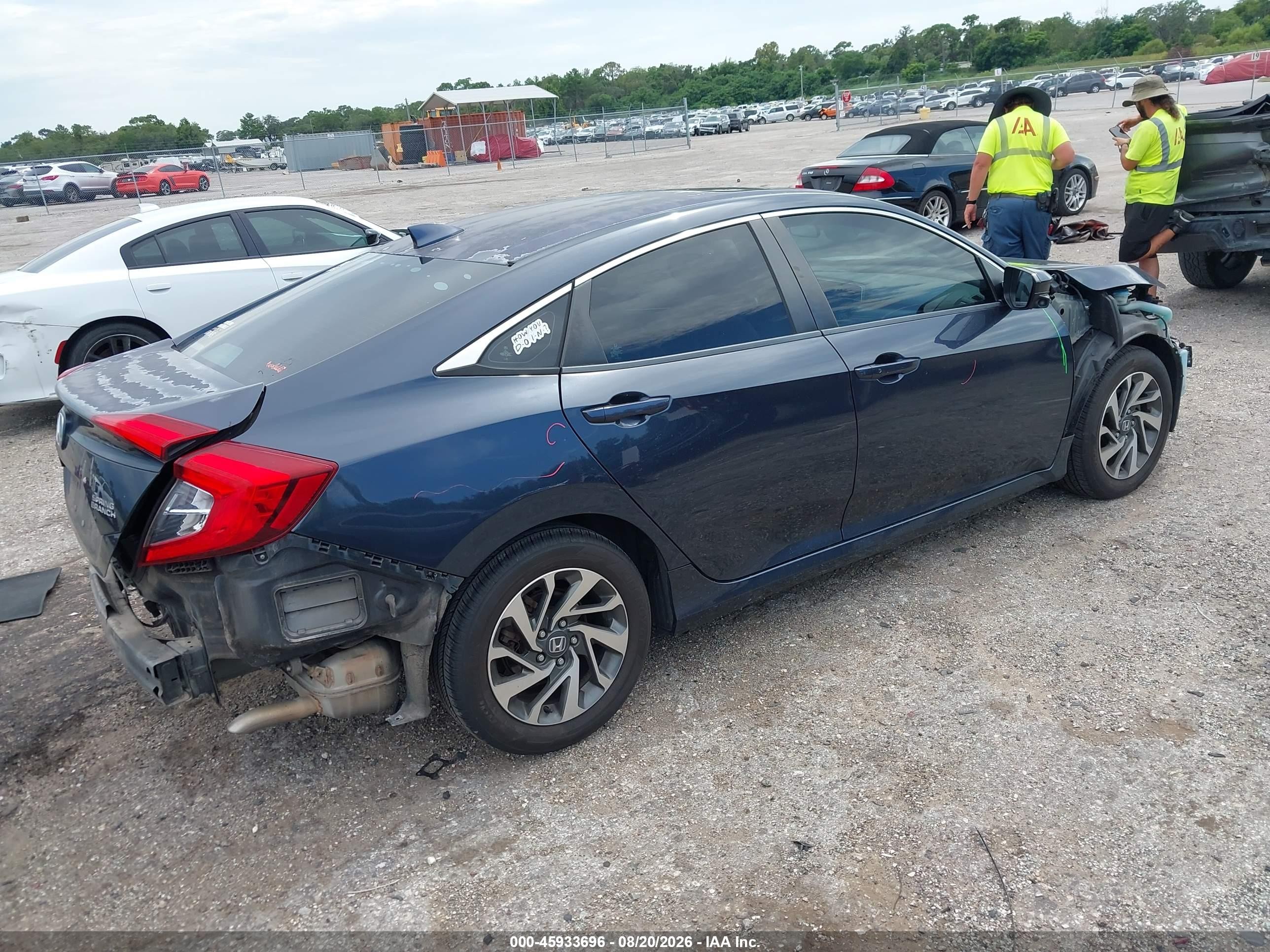 2017 Honda Civic Ex Navy vin: 2HGFC2F7XHH505294