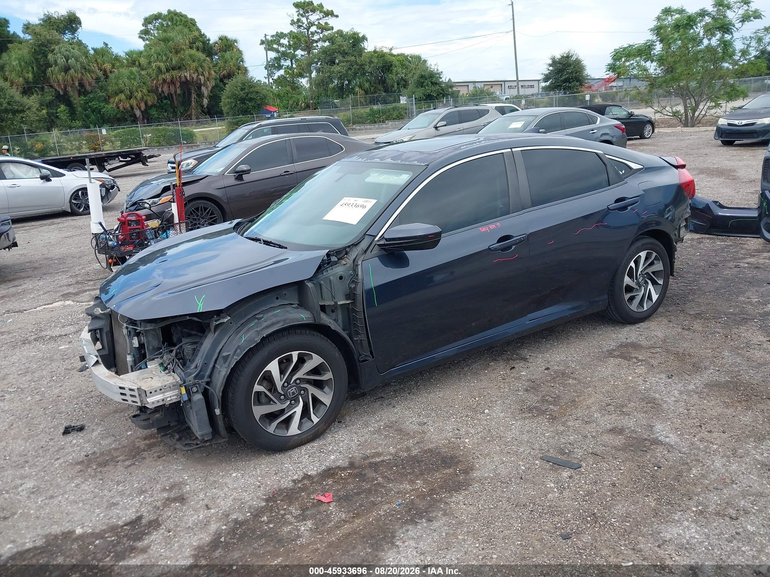 2017 Honda Civic Ex Navy vin: 2HGFC2F7XHH505294