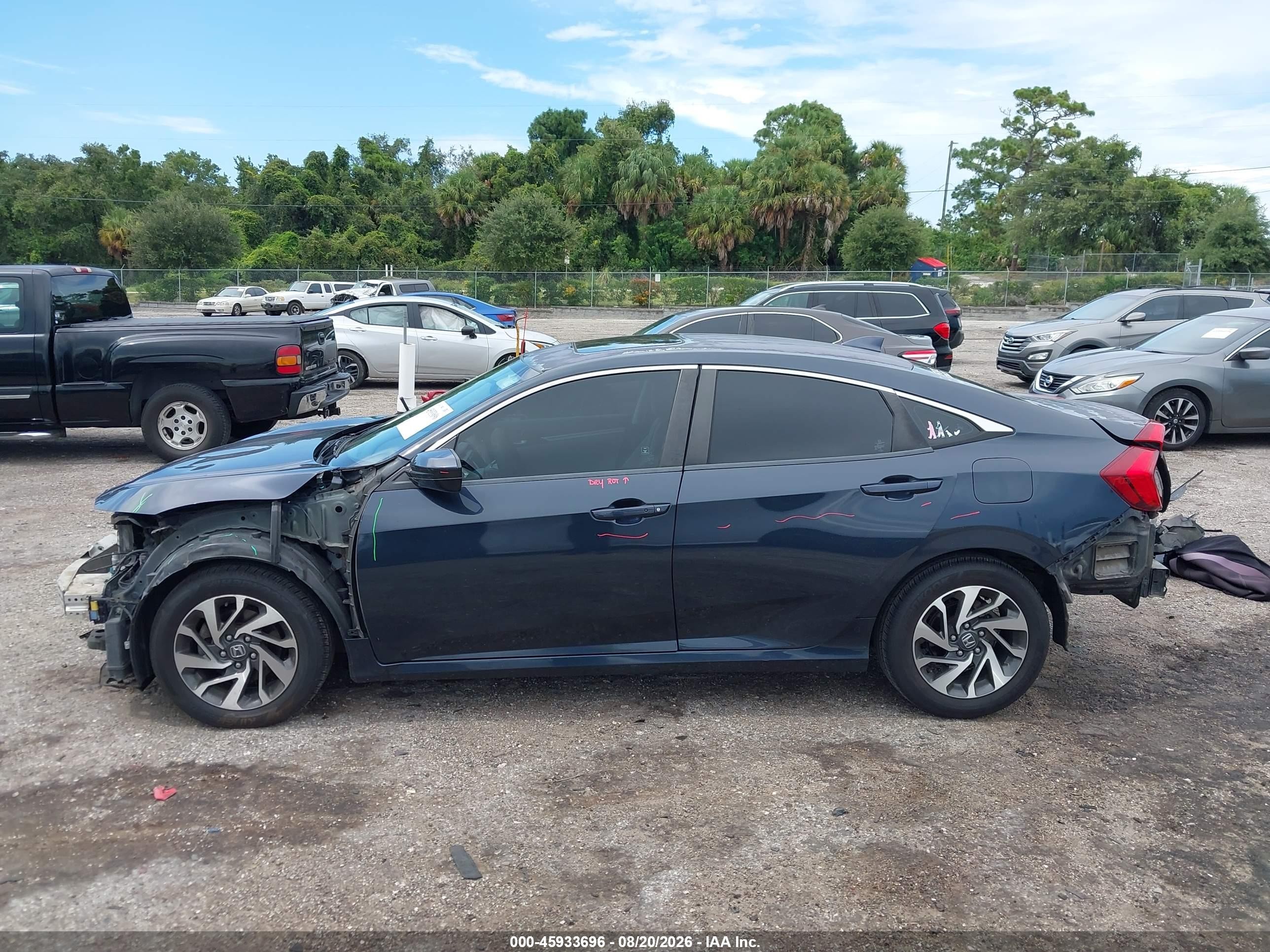 2017 Honda Civic Ex Navy vin: 2HGFC2F7XHH505294