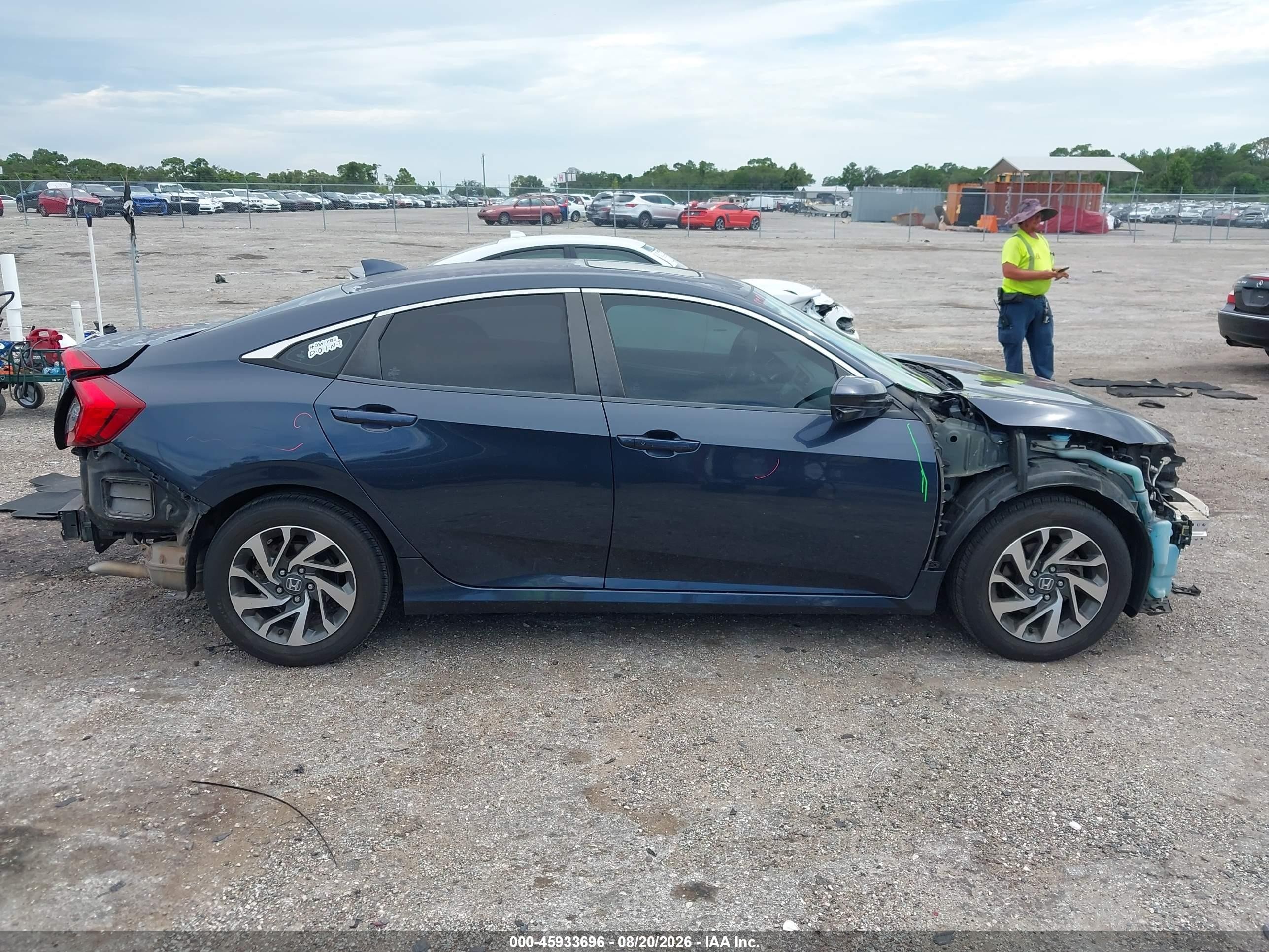 2017 Honda Civic Ex Navy vin: 2HGFC2F7XHH505294
