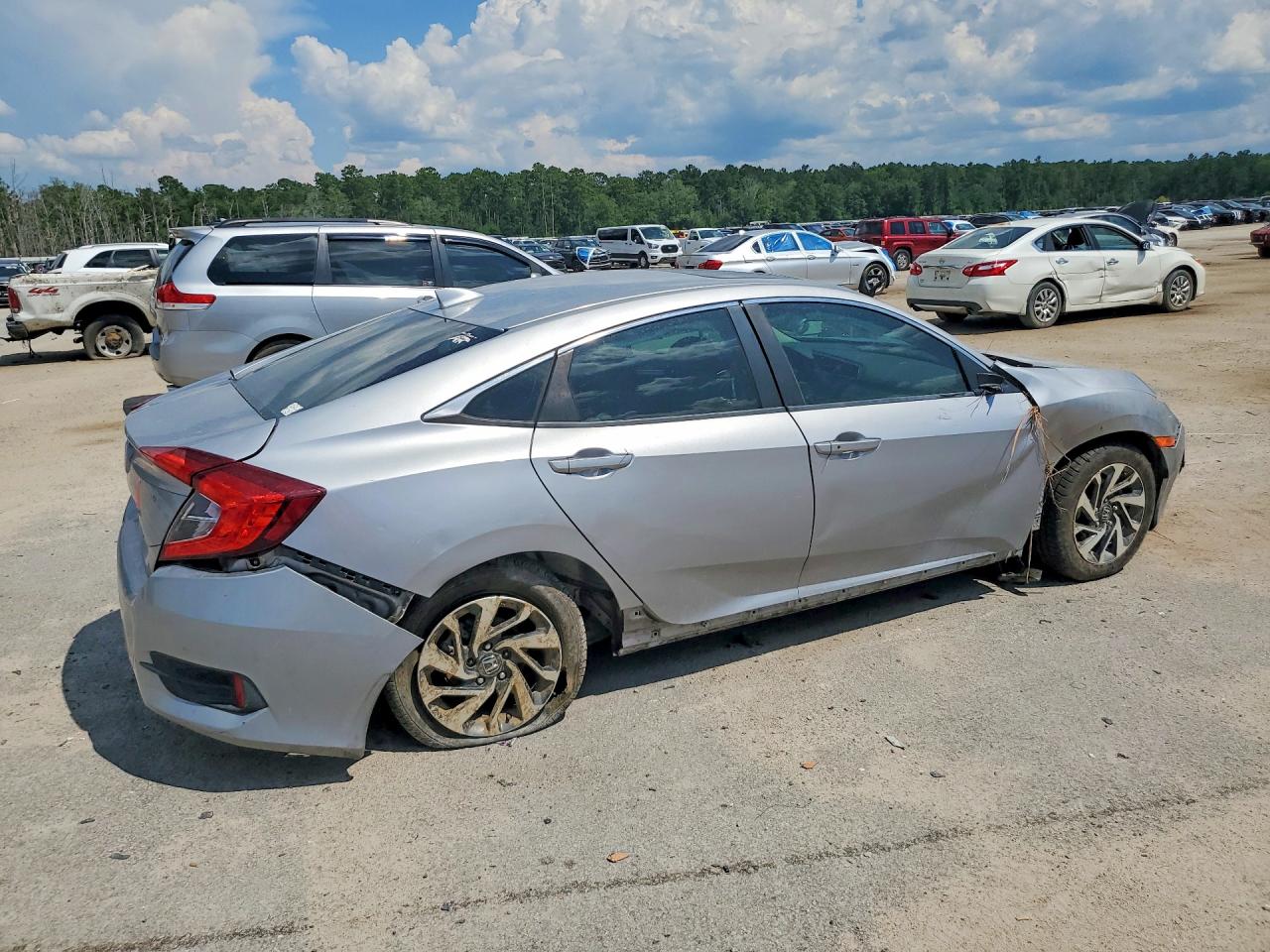 2018 Honda Civic Ex Silver vin: 2HGFC2F7XJH503728