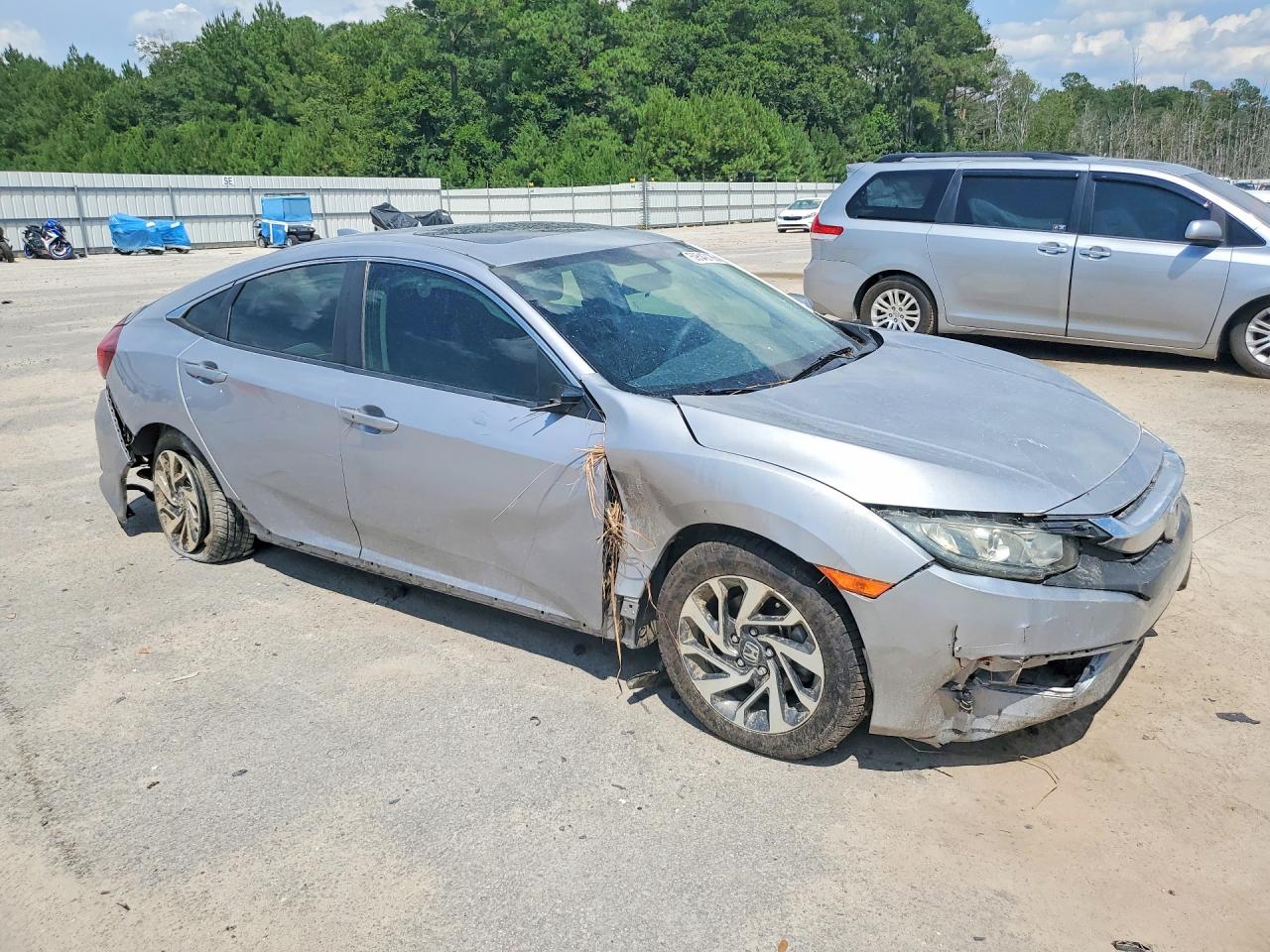 2018 Honda Civic Ex Silver vin: 2HGFC2F7XJH503728