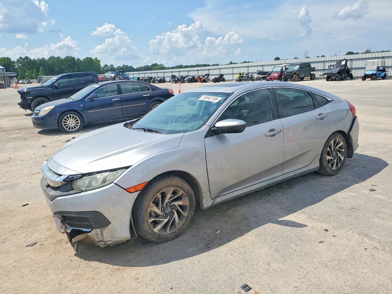 2018 Honda Civic Ex Silver vin: 2HGFC2F7XJH503728