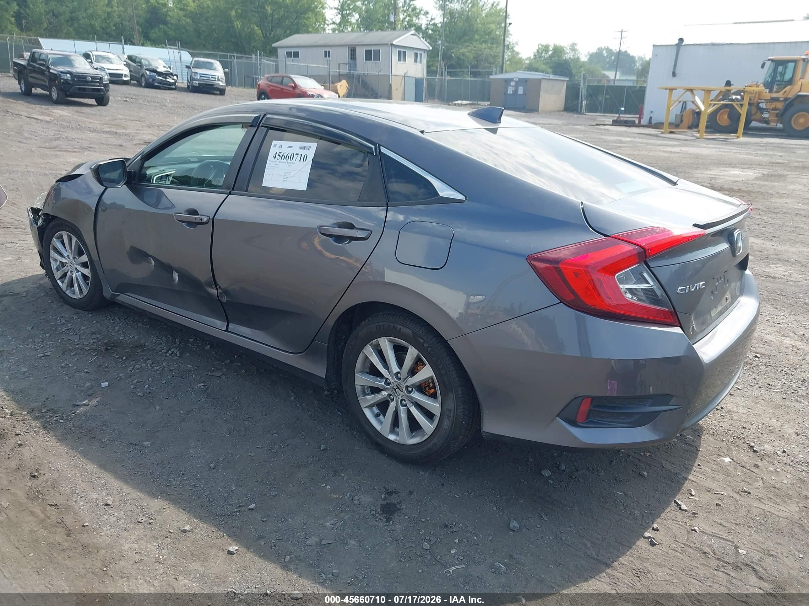 2018 Honda Civic Ex Gray vin: 2HGFC2F7XJH521128