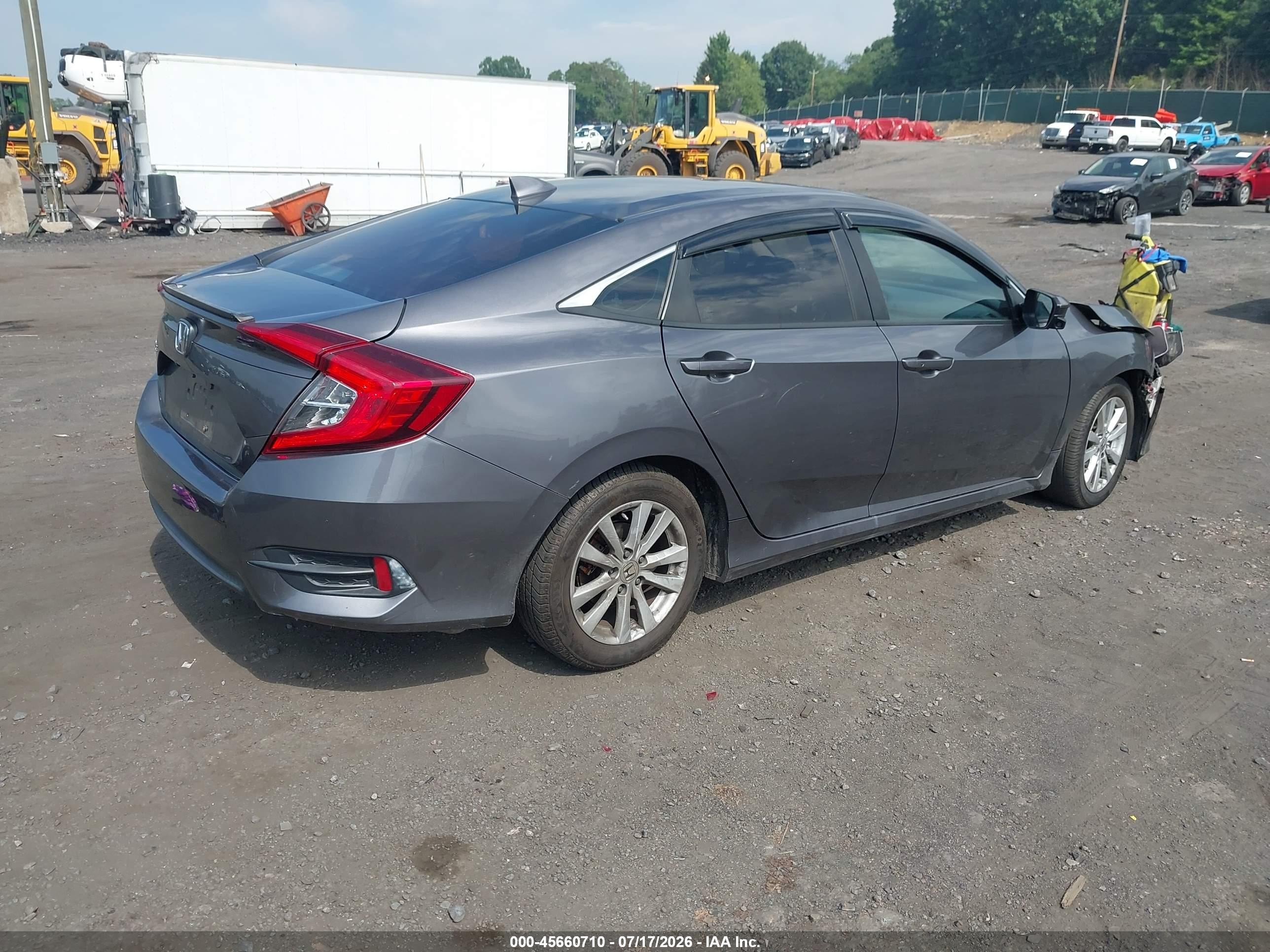 2018 Honda Civic Ex Gray vin: 2HGFC2F7XJH521128