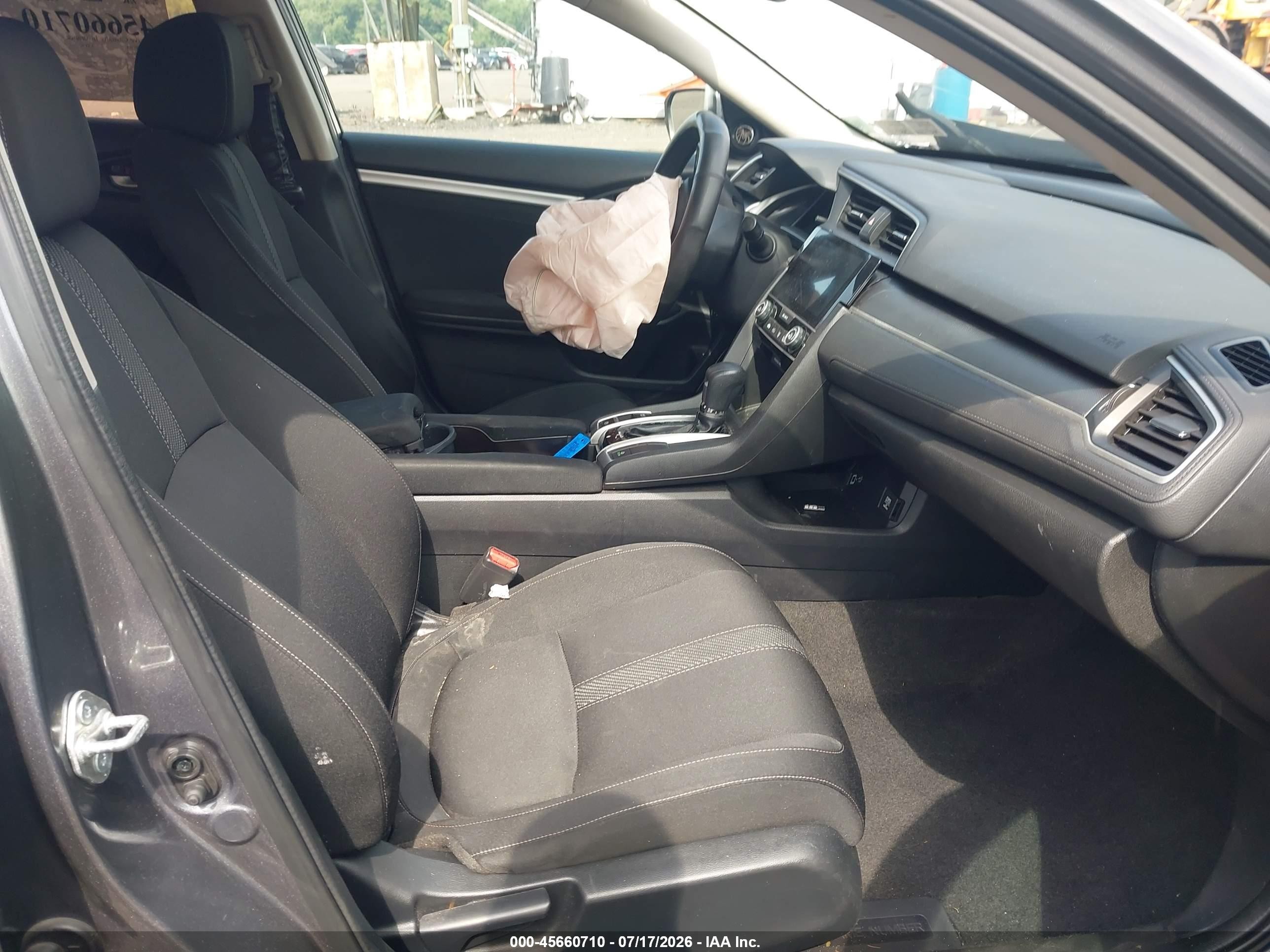 2018 Honda Civic Ex Gray vin: 2HGFC2F7XJH521128