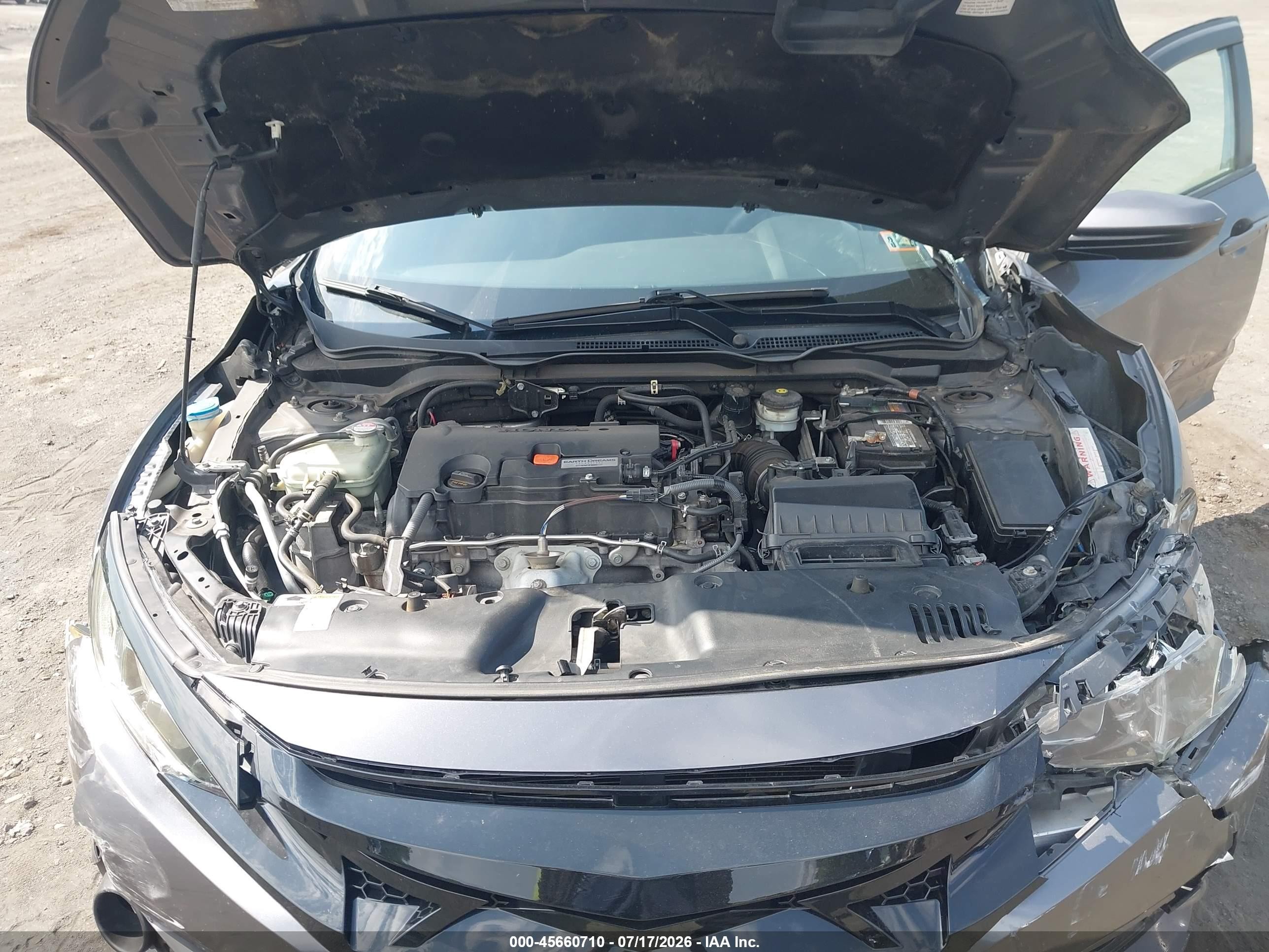 2018 Honda Civic Ex Gray vin: 2HGFC2F7XJH521128