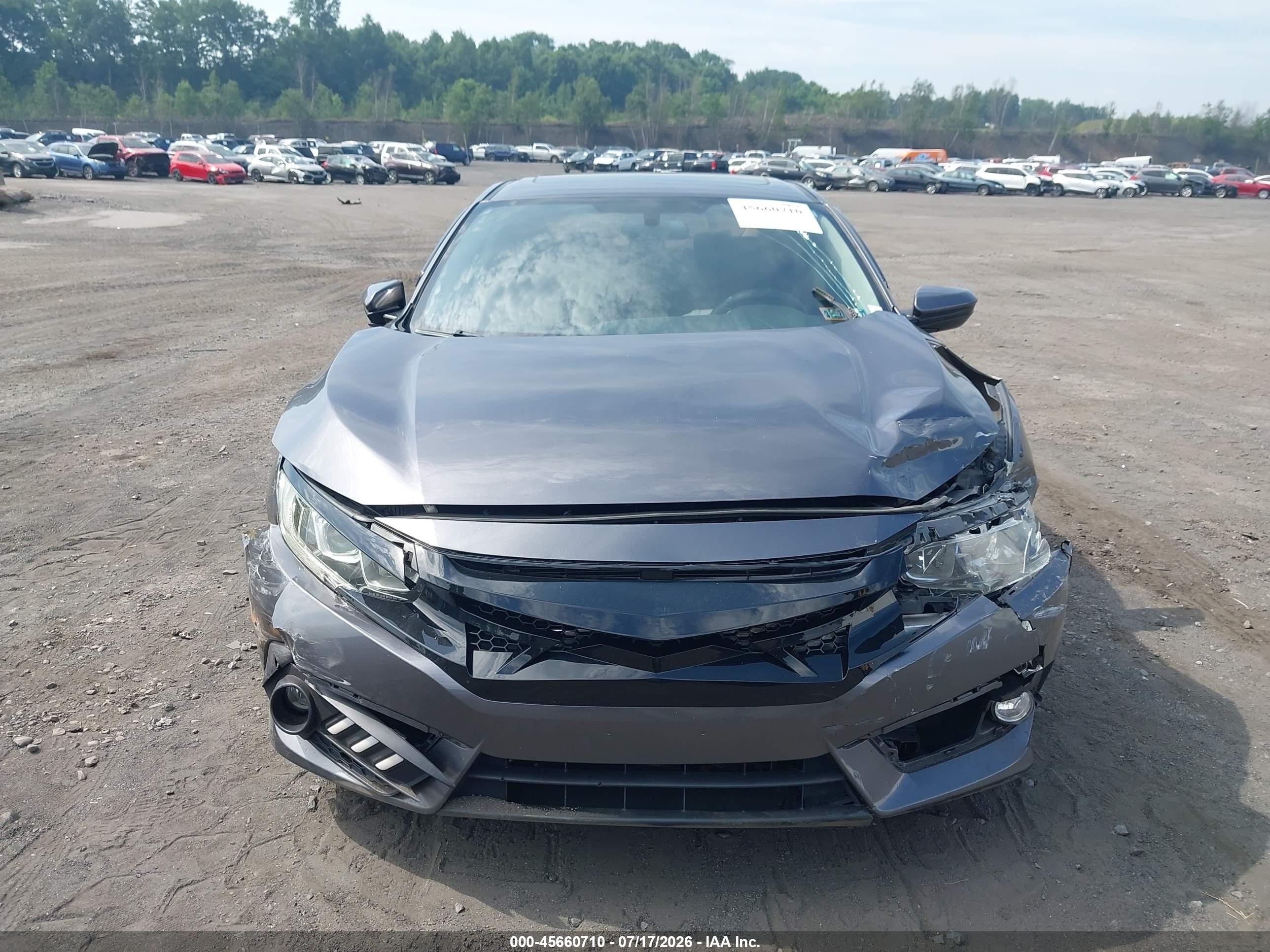 2018 Honda Civic Ex Gray vin: 2HGFC2F7XJH521128