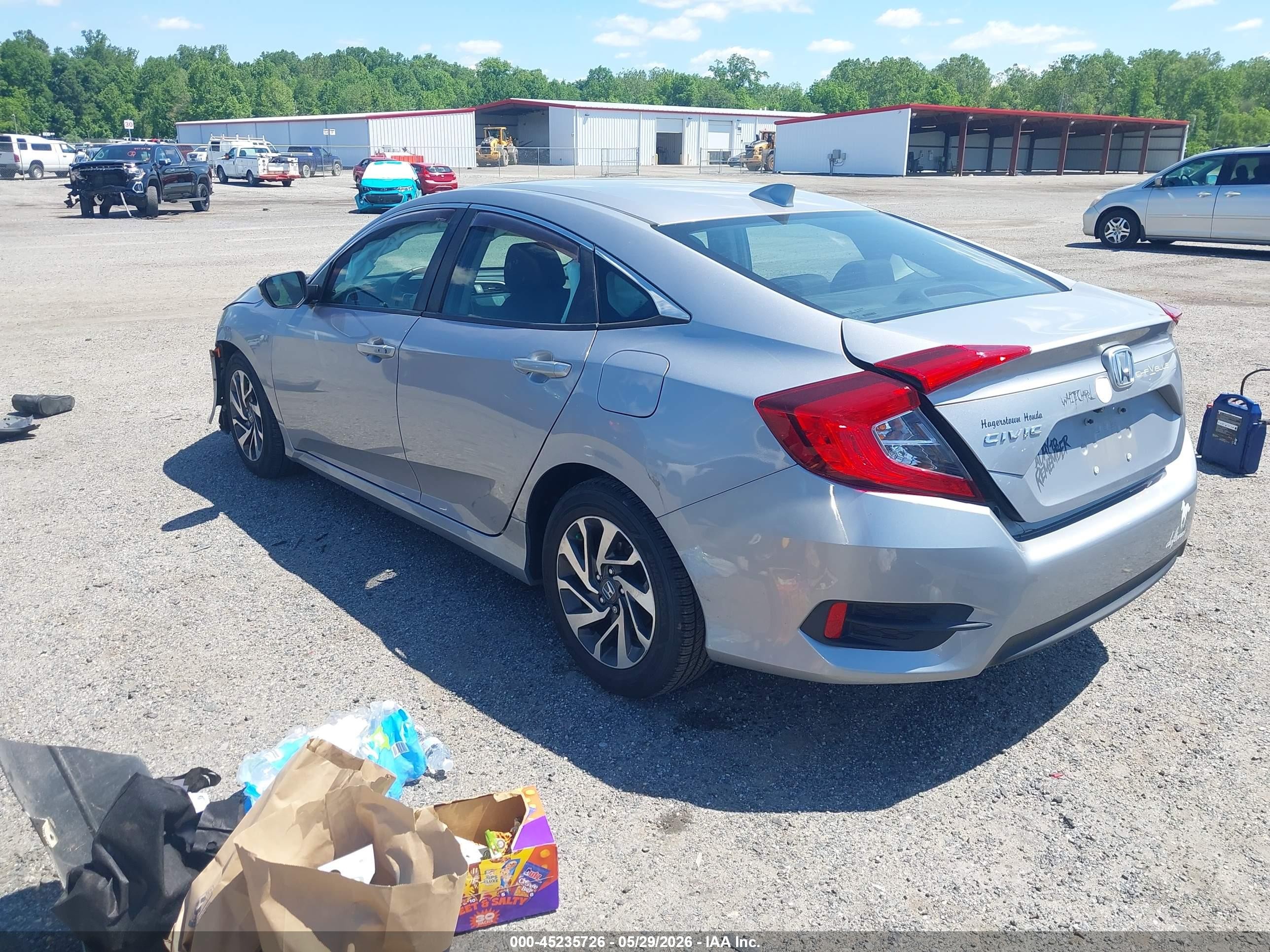 2018 Honda Civic Ex Silver vin: 2HGFC2F7XJH526622