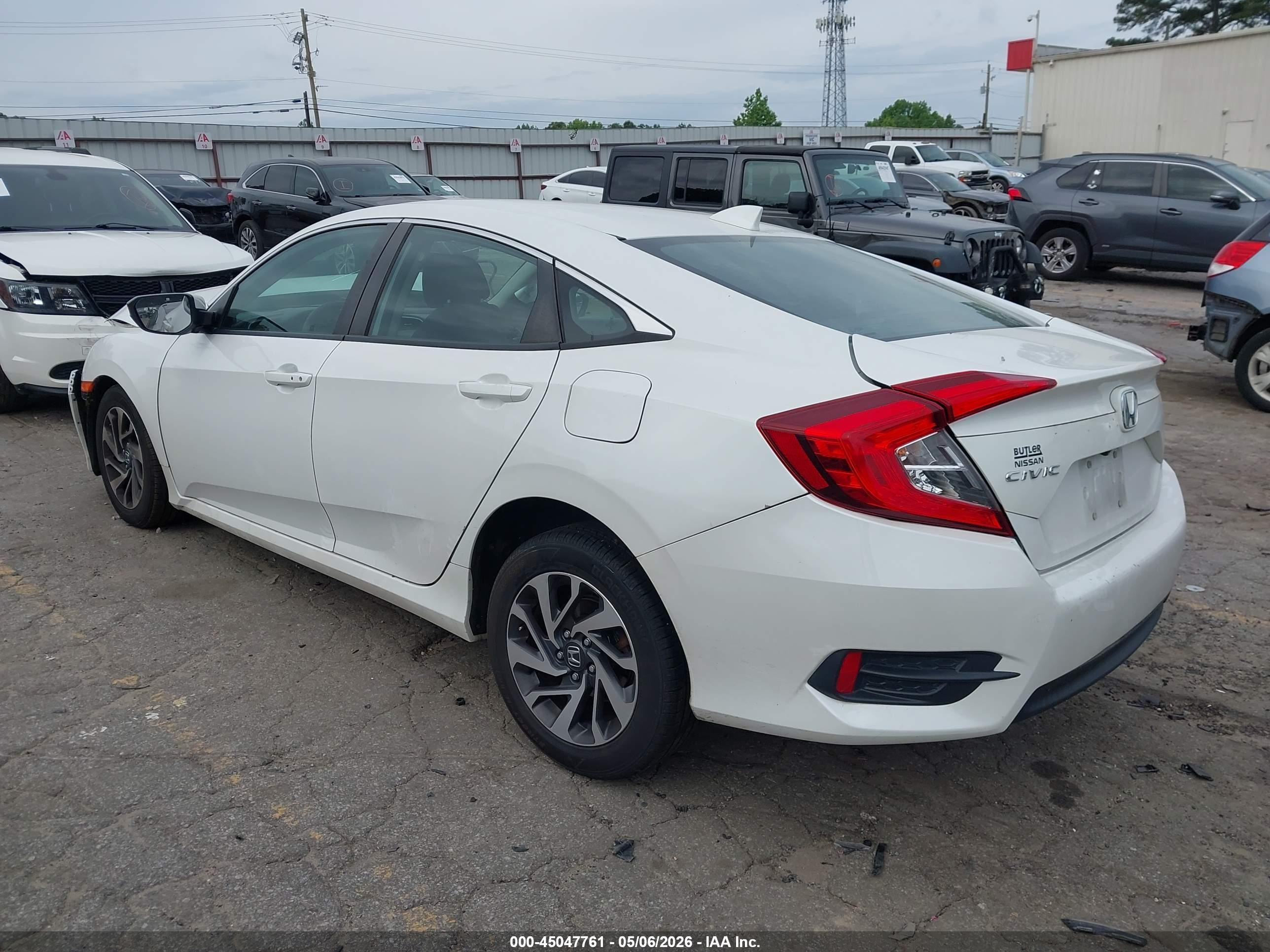 2018 Honda Civic Ex Белый vin: 2HGFC2F7XJH547325