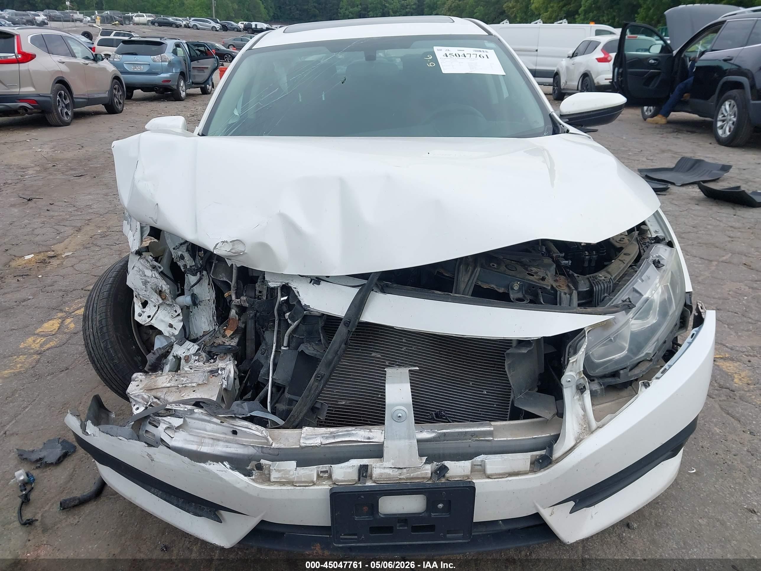 2018 Honda Civic Ex Белый vin: 2HGFC2F7XJH547325