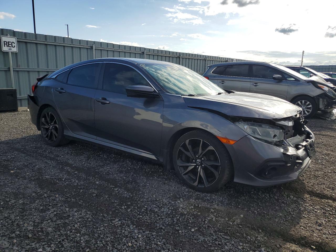 2019 Honda Civic Sport Серый vin: 2HGFC2F80KH025569
