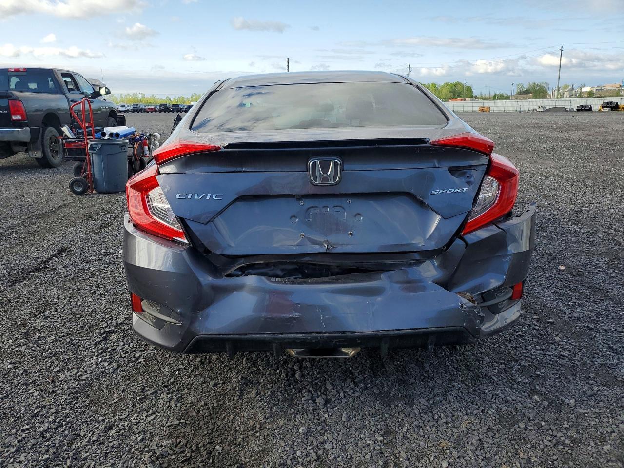 2019 Honda Civic Sport Серый vin: 2HGFC2F80KH025569