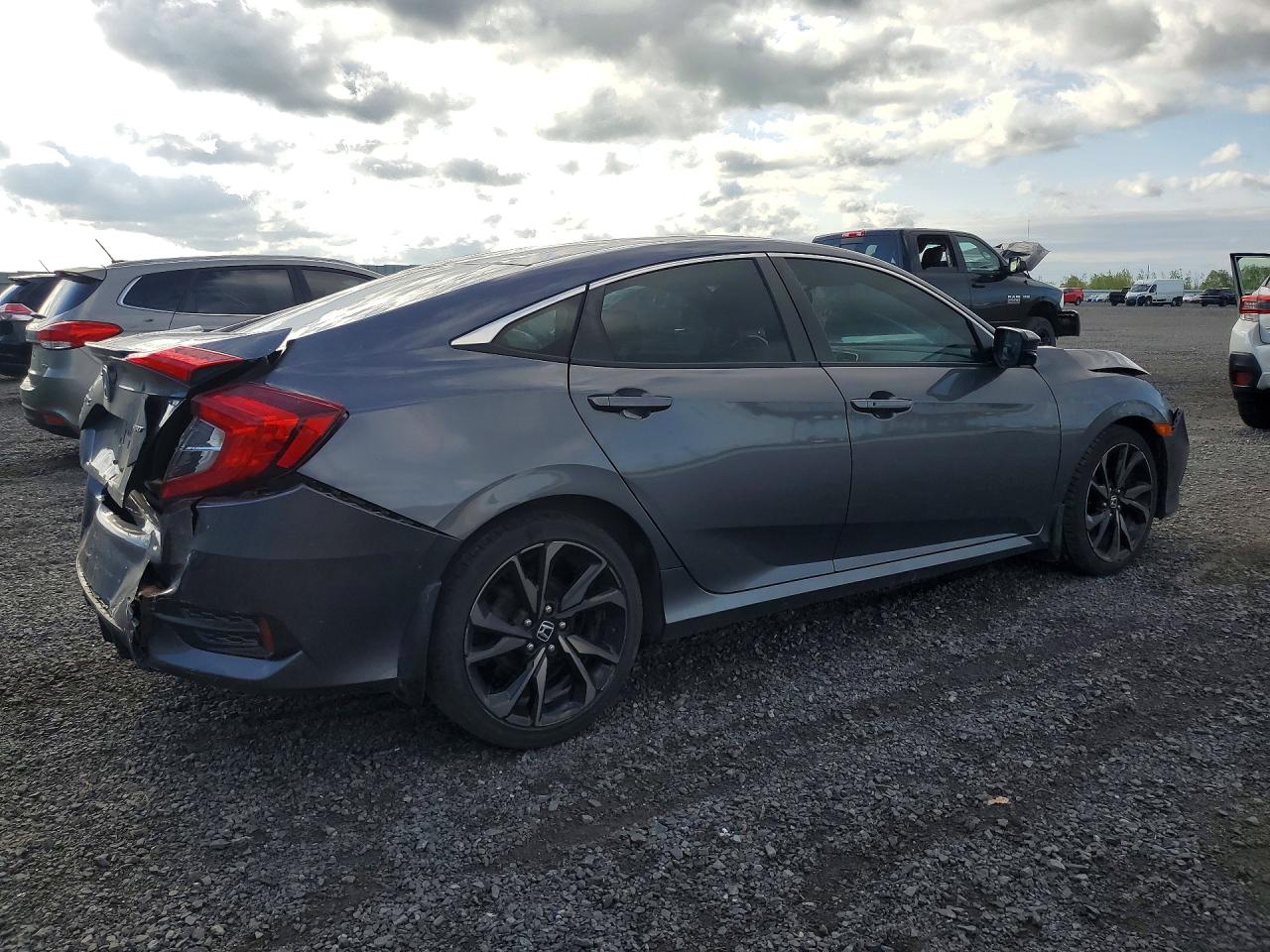 2019 Honda Civic Sport Серый vin: 2HGFC2F80KH025569