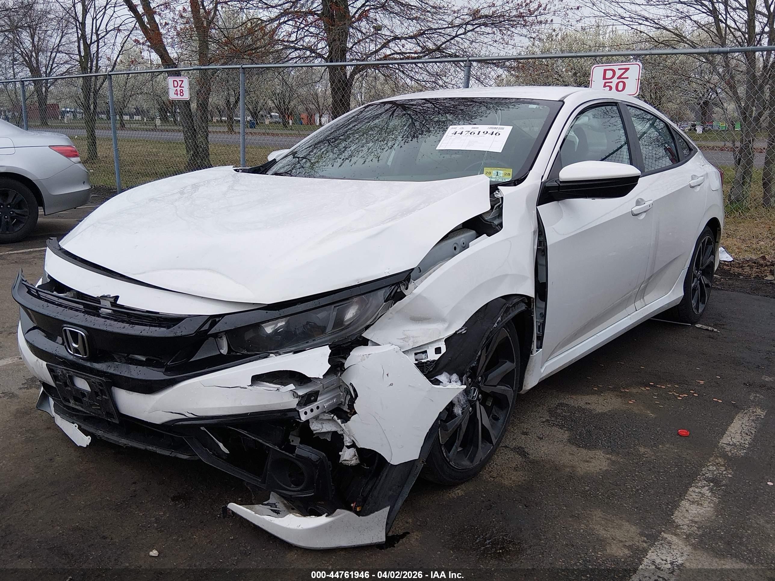 2020 Honda Civic Sport White vin: 2HGFC2F80LH597310