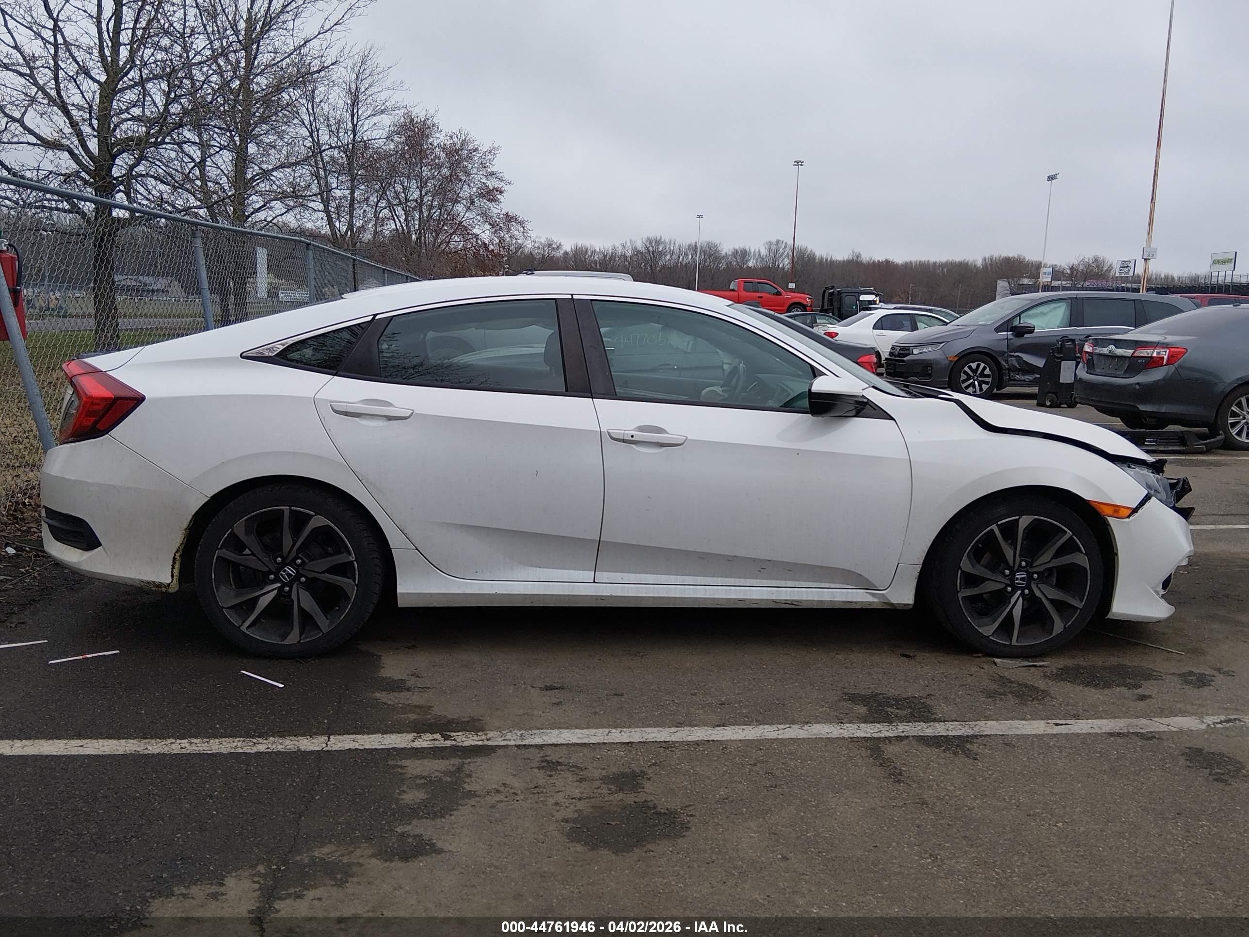2020 Honda Civic Sport White vin: 2HGFC2F80LH597310