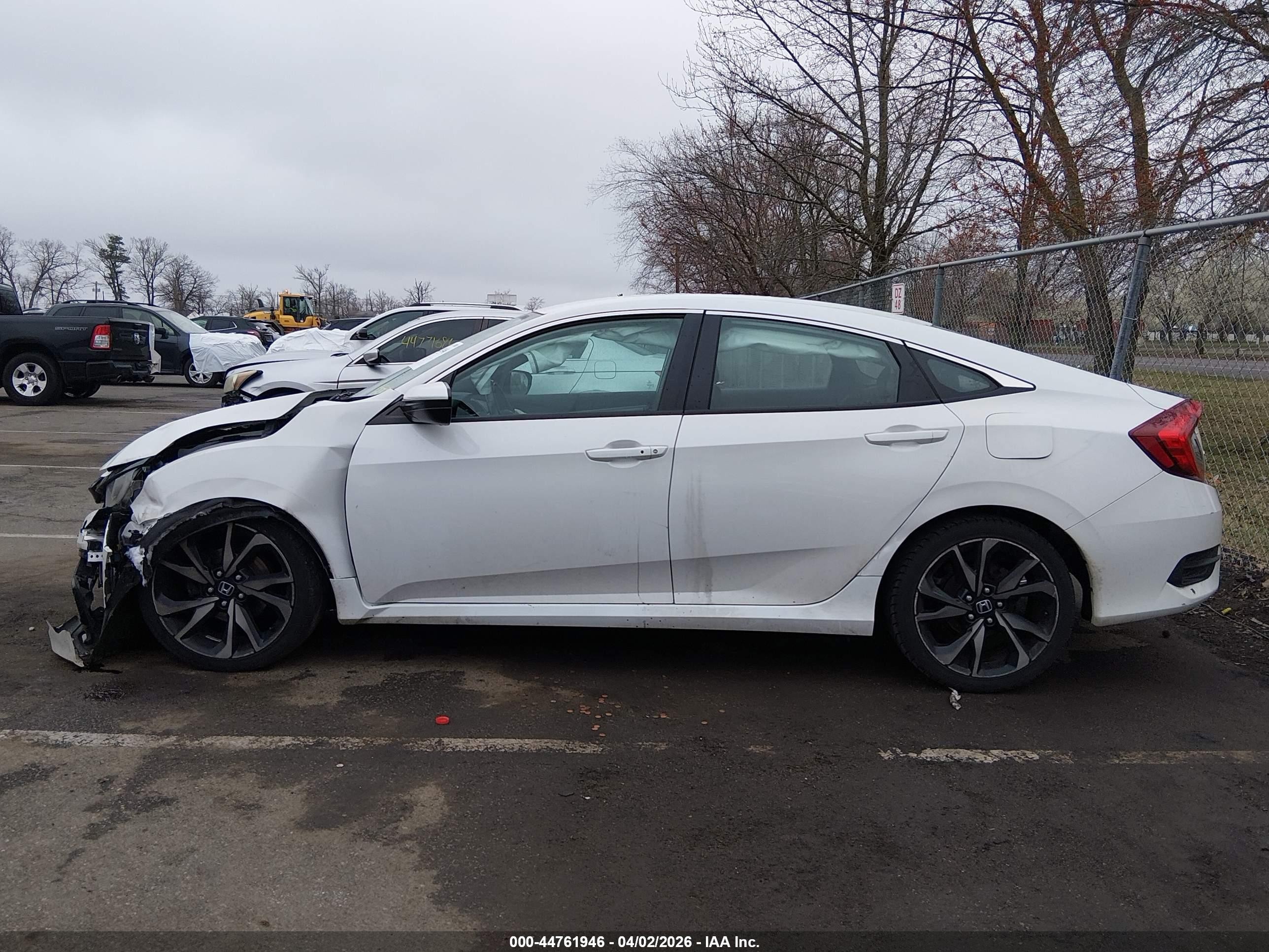 2020 Honda Civic Sport White vin: 2HGFC2F80LH597310