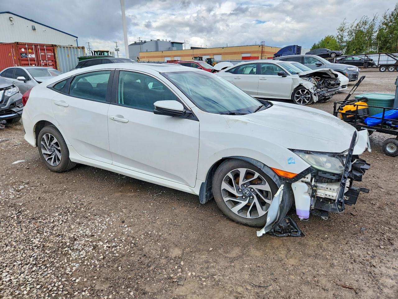 2017 Honda Civic Ex White vin: 2HGFC2F81HH024083