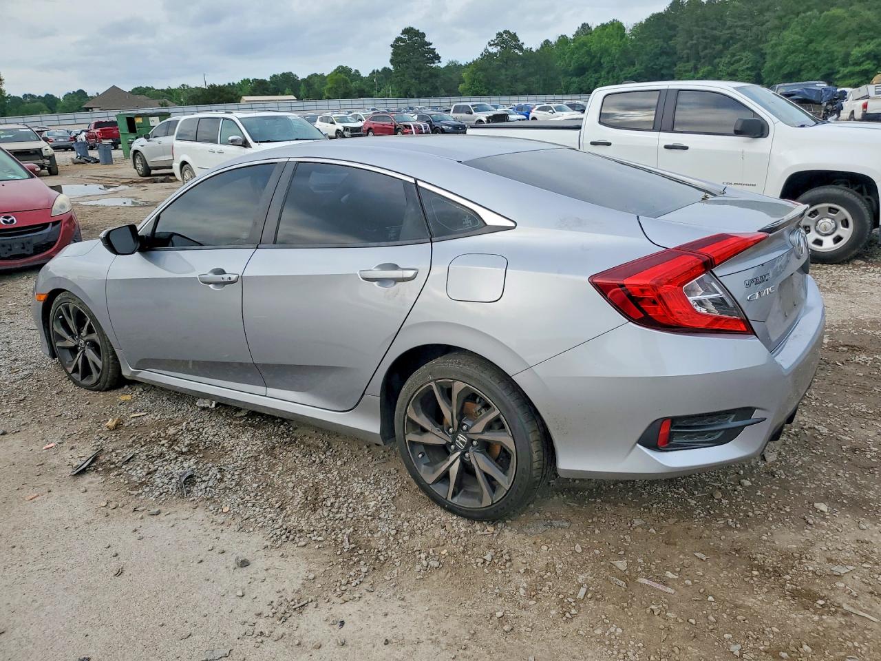 2019 Honda Civic Sport Silver vin: 2HGFC2F81KH586184