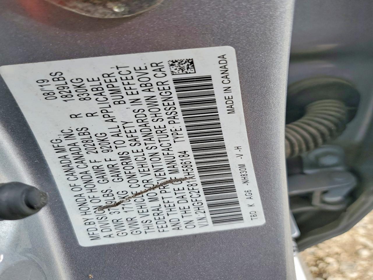 2019 Honda Civic Sport Silver vin: 2HGFC2F81KH586184