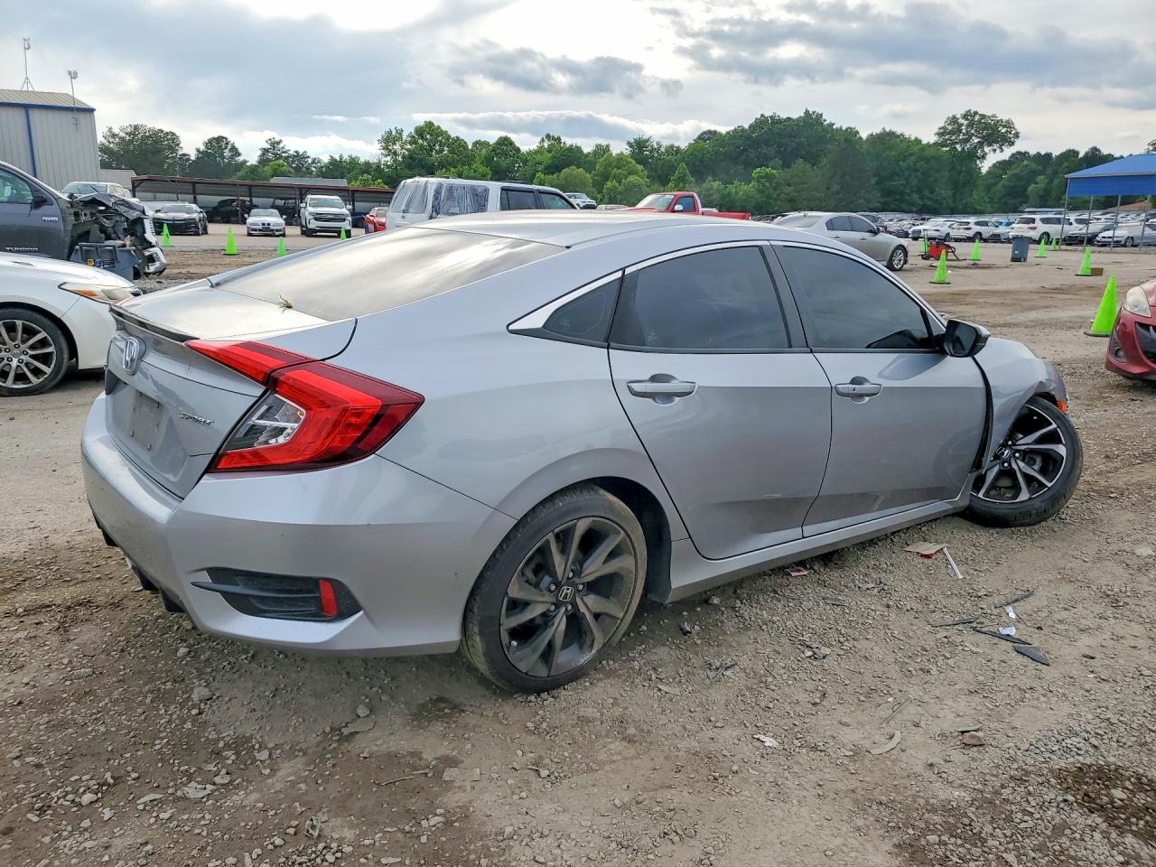 2019 Honda Civic Sport Silver vin: 2HGFC2F81KH586184