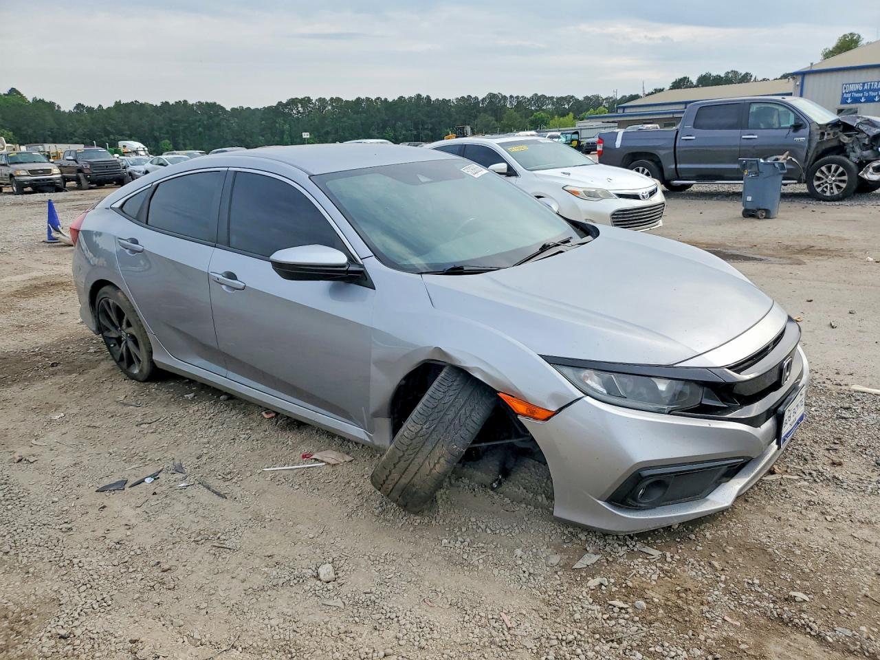 2019 Honda Civic Sport Silver vin: 2HGFC2F81KH586184
