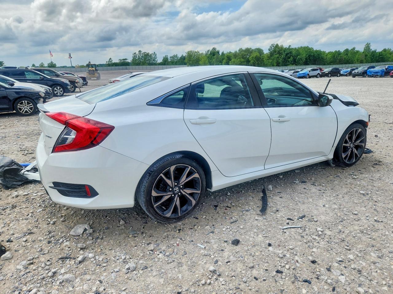 2020 Honda Civic Sport White vin: 2HGFC2F81LH578104