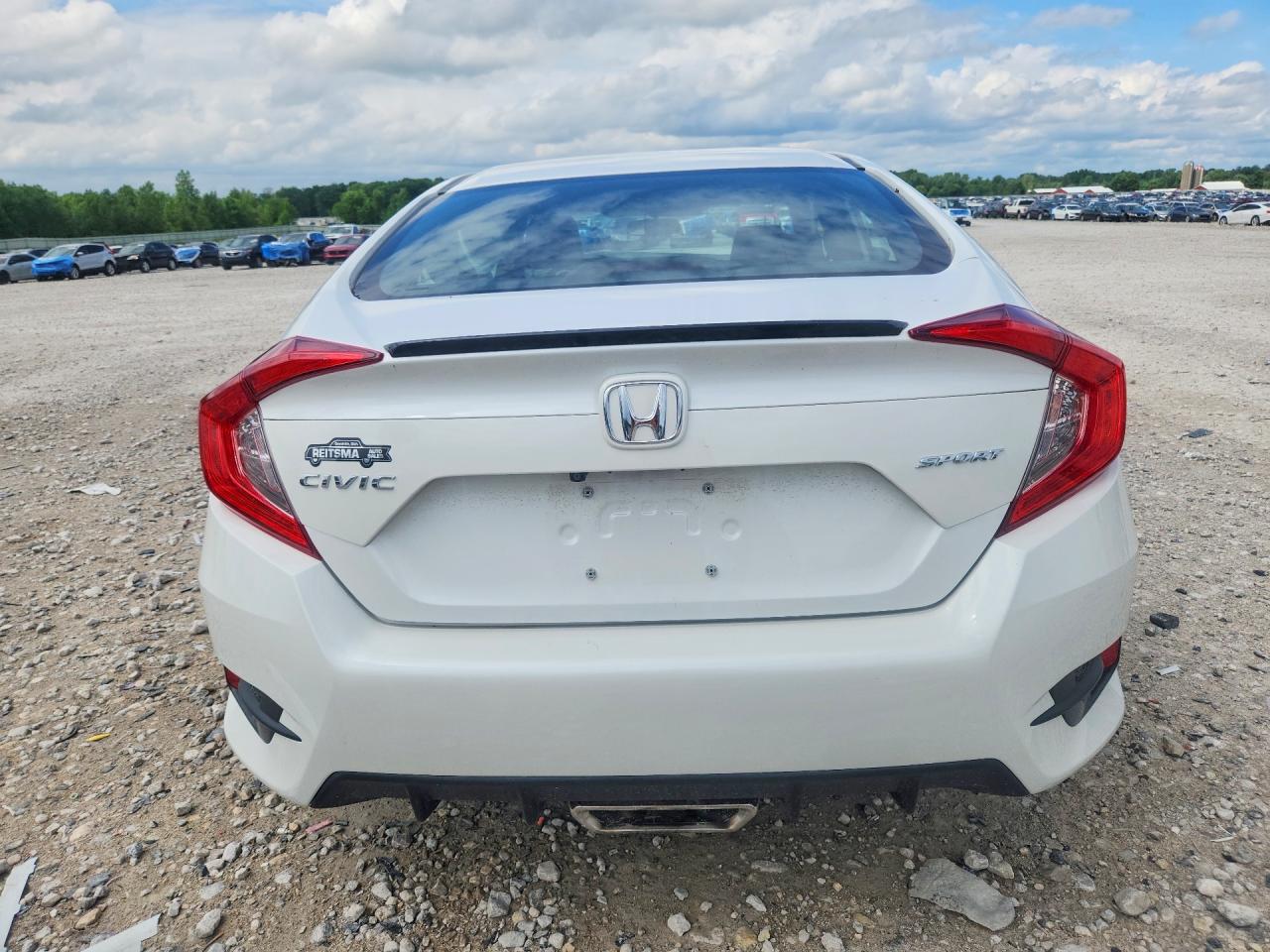 2020 Honda Civic Sport White vin: 2HGFC2F81LH578104